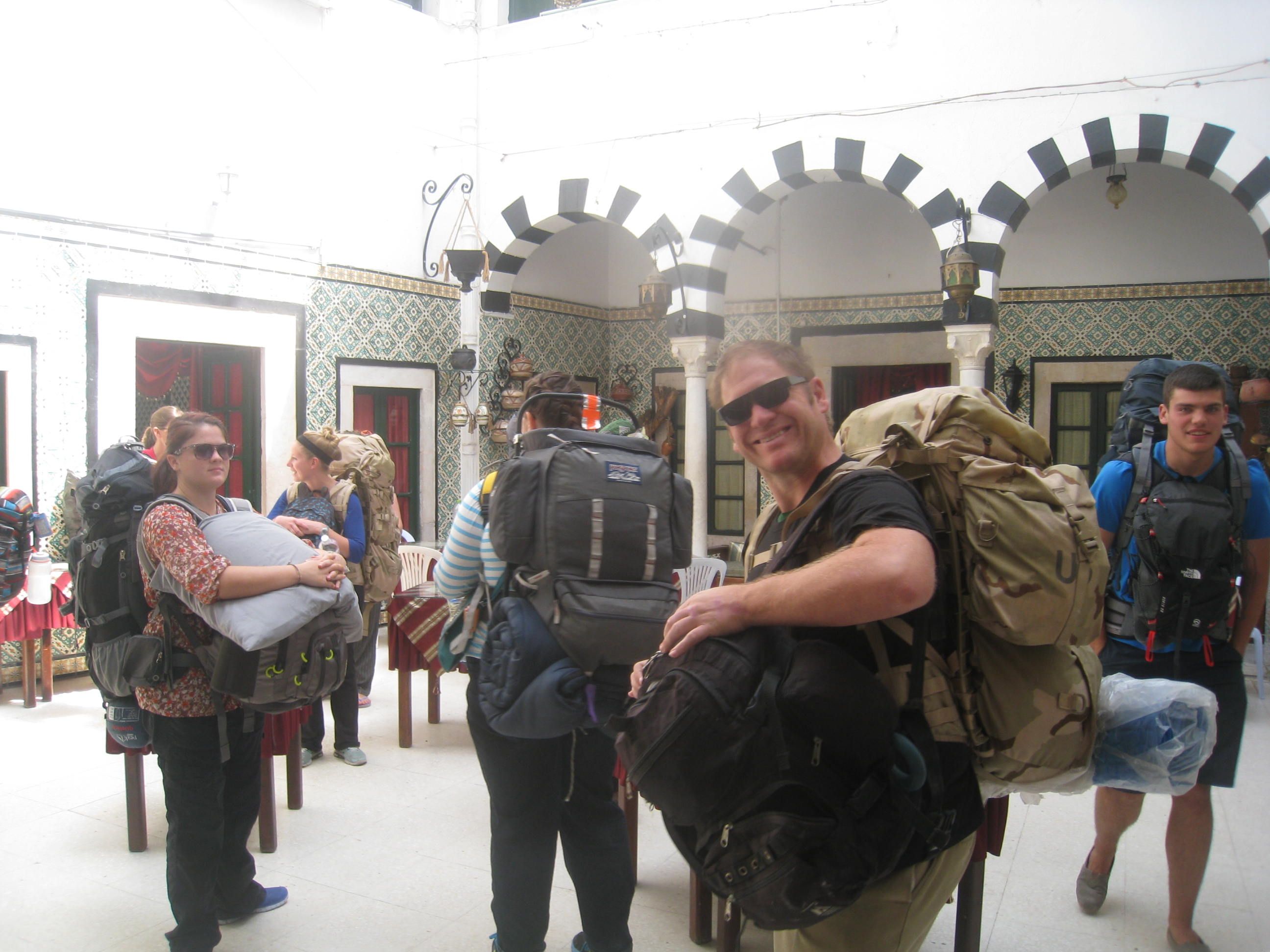 Backpackers in Auberge El Medina