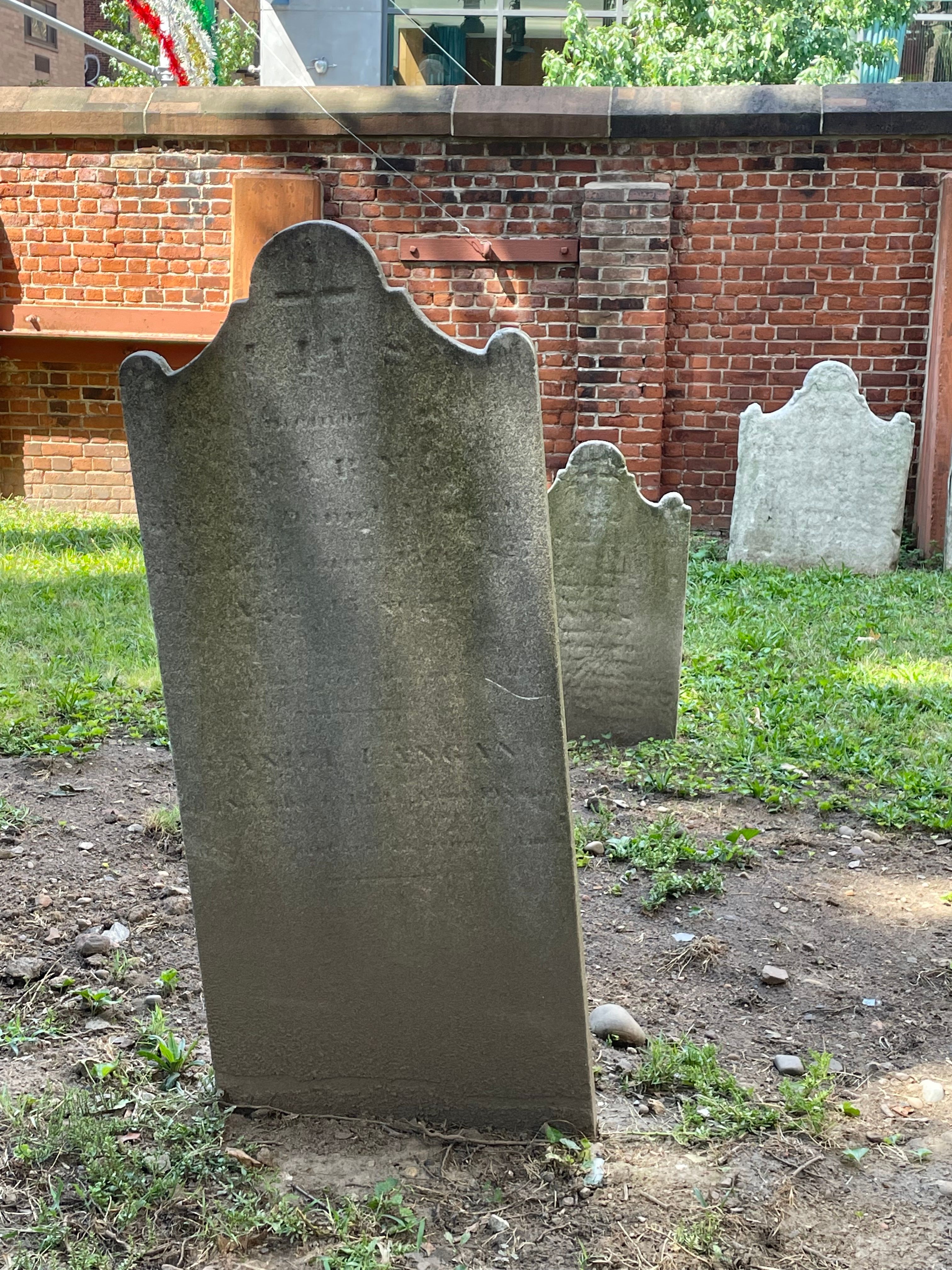 a gravestone in the parish cemetery of the basilica of st patricks old cathedral