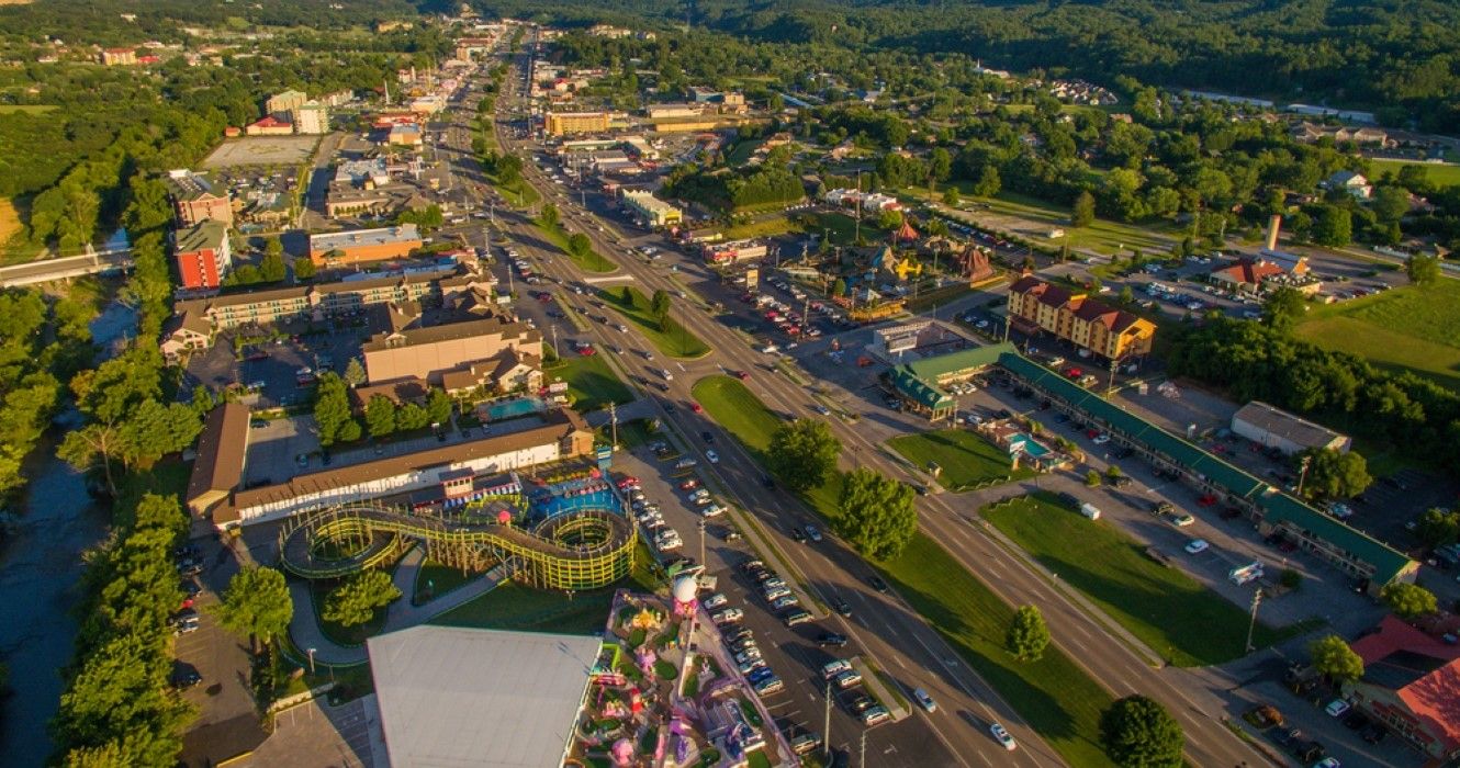 Main strip in Pigeon Forge, Tennessee