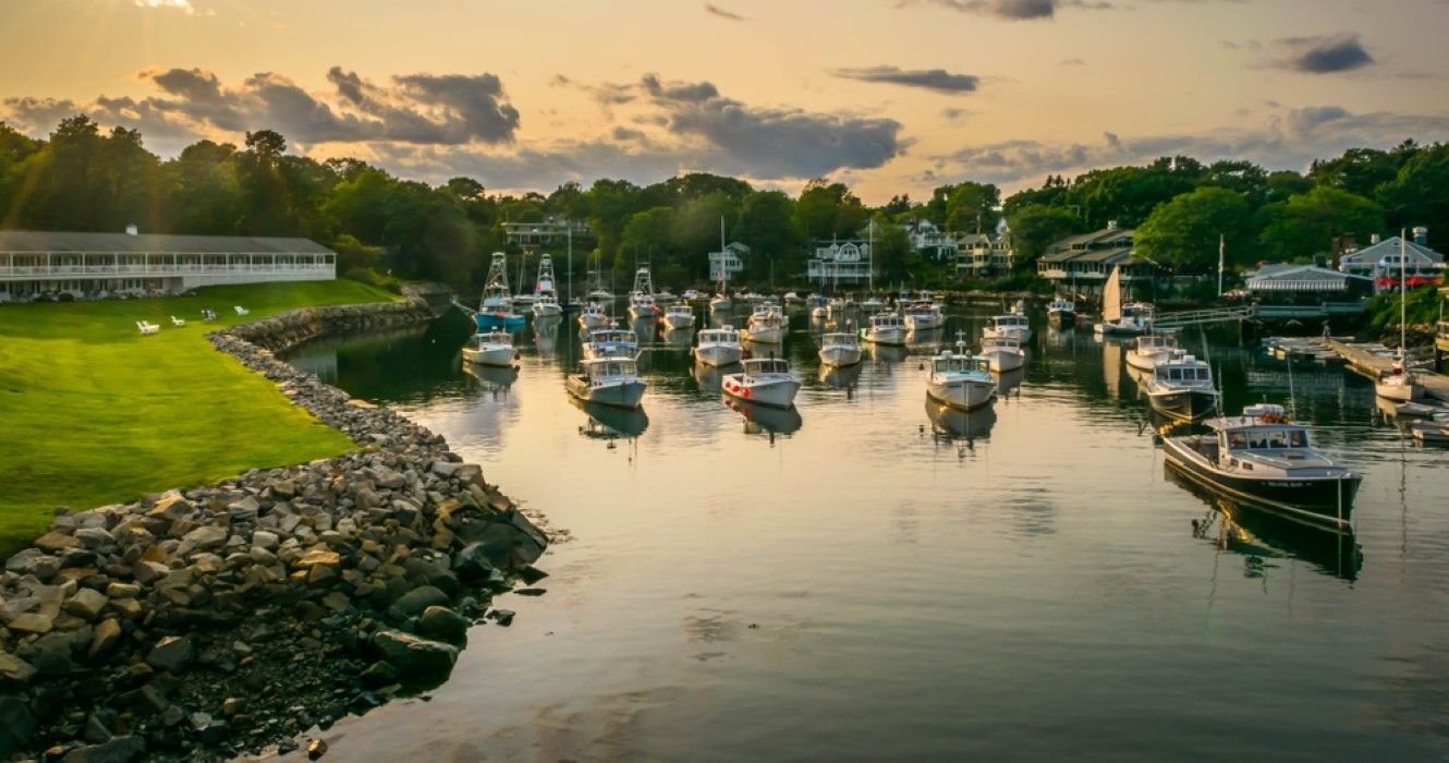 Boats on the marina in Ogunquit, Maine