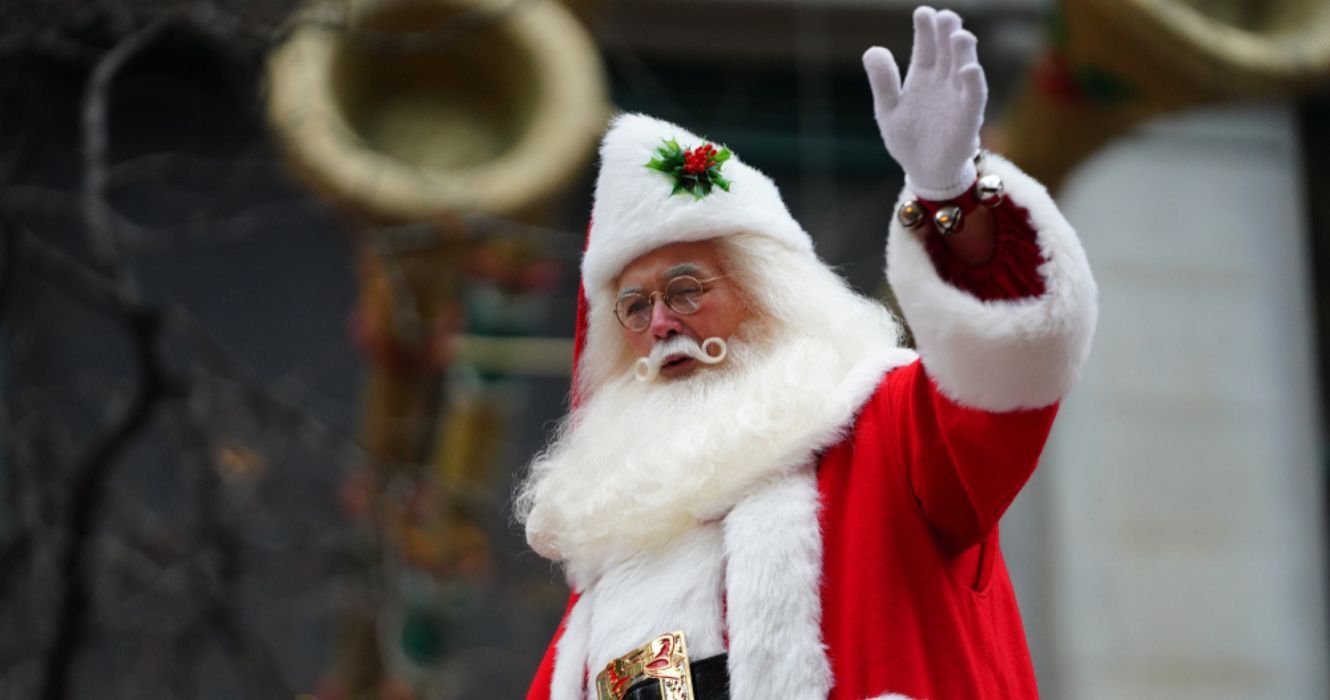 Santa Clause in a parade