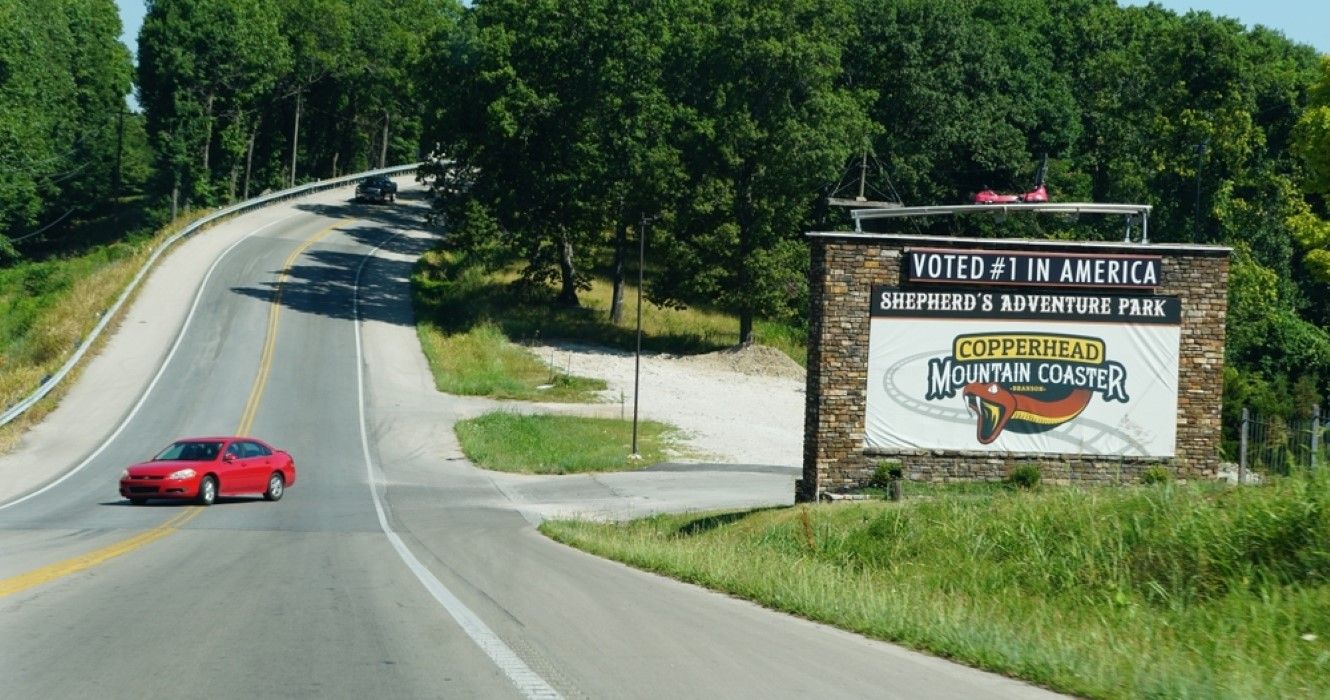 Shepherd's Adventure Park entrance sign, Branson, Missouri