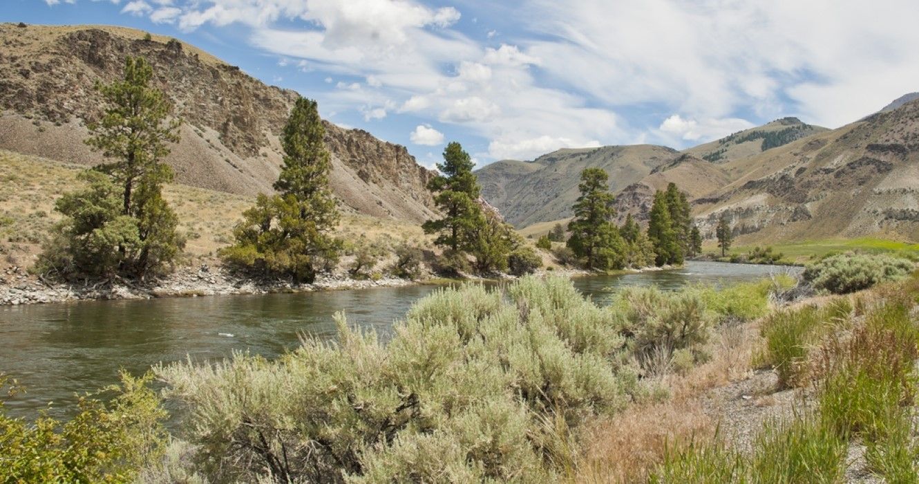 The Salmon River in Central Idaho
