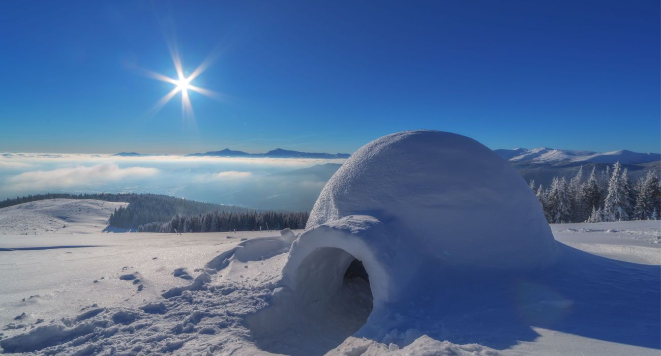 igloo in the high mountain