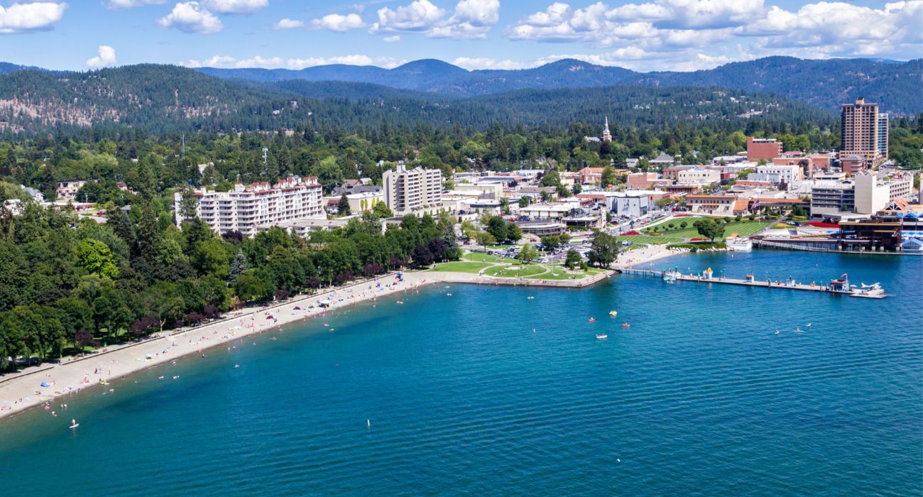 Coeur d' Alene, Idaho With top View