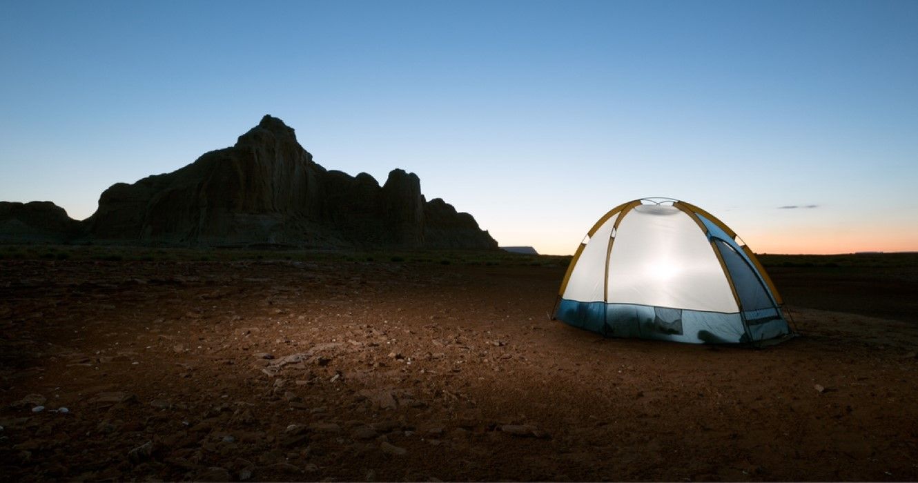 Desert camping in Arizona