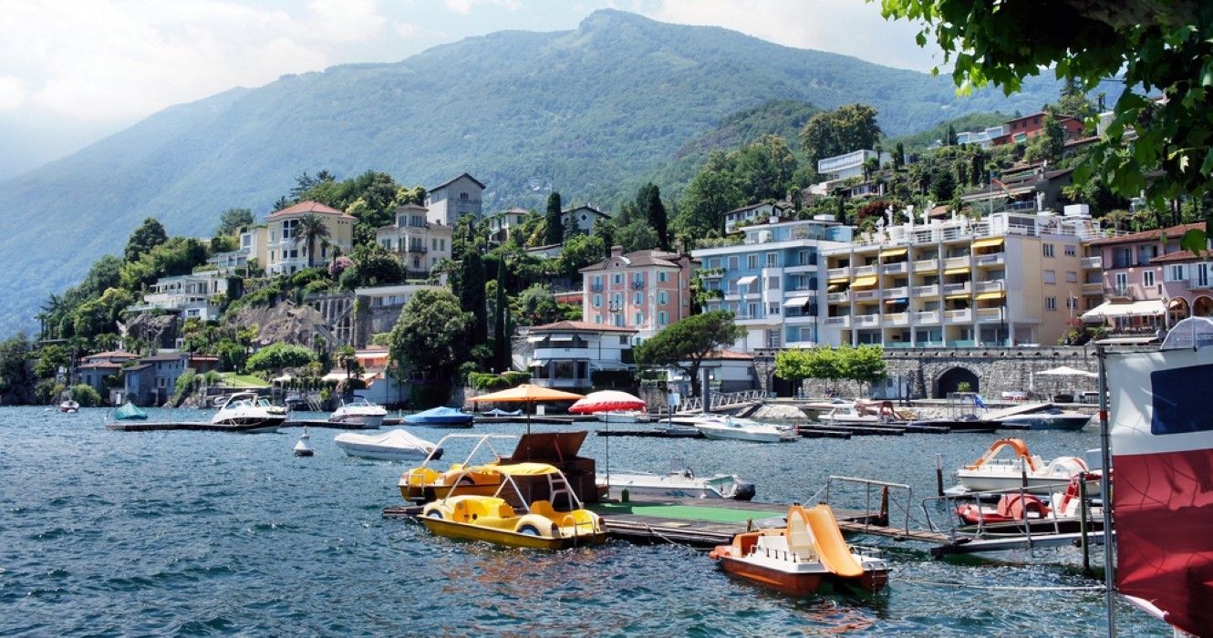 Lake Maggiore in Ticino, Switzerland
