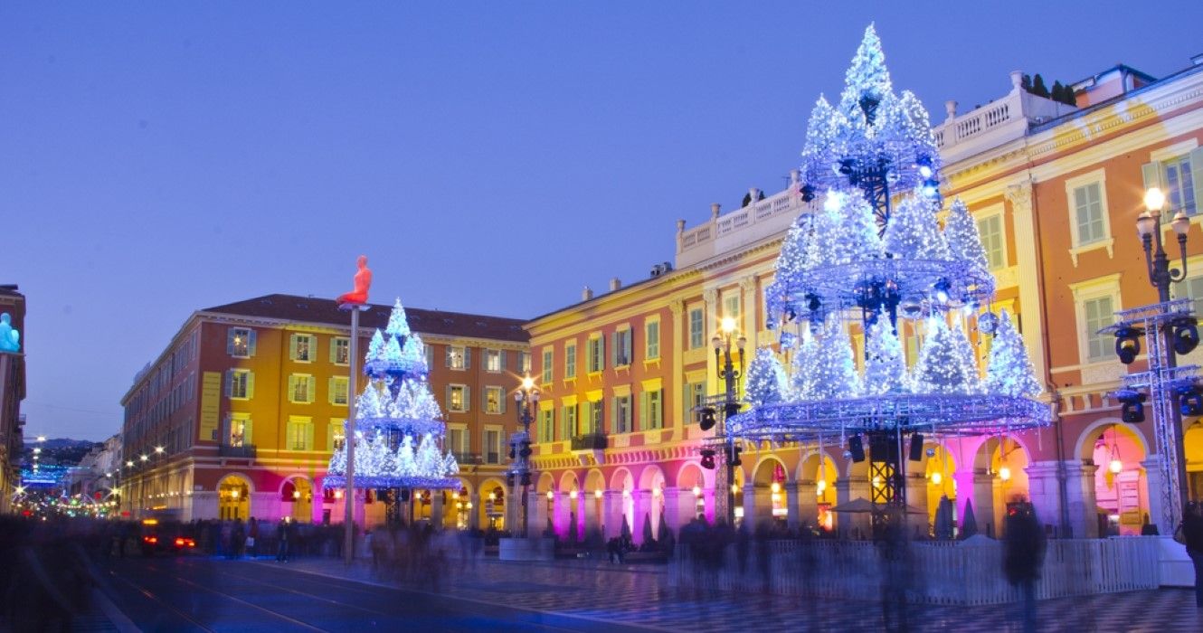 Nice decorated for Christmas, France