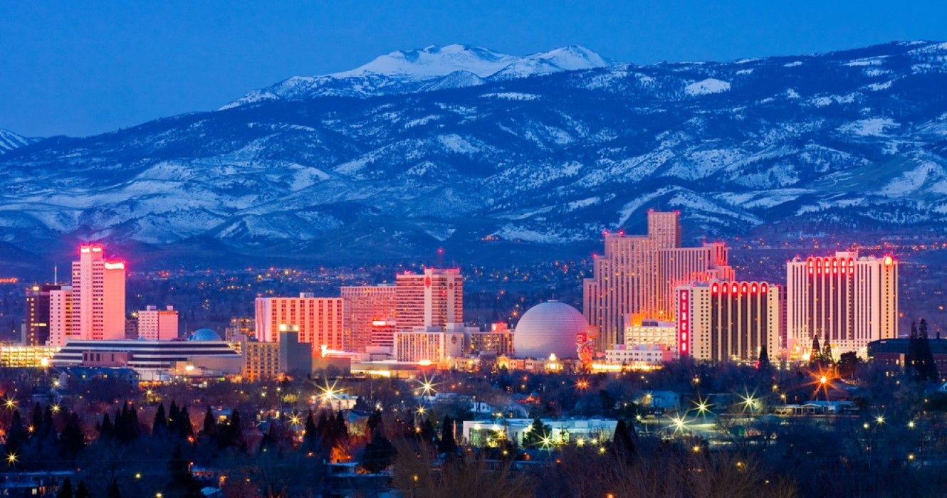 Reno skyline in Nevada