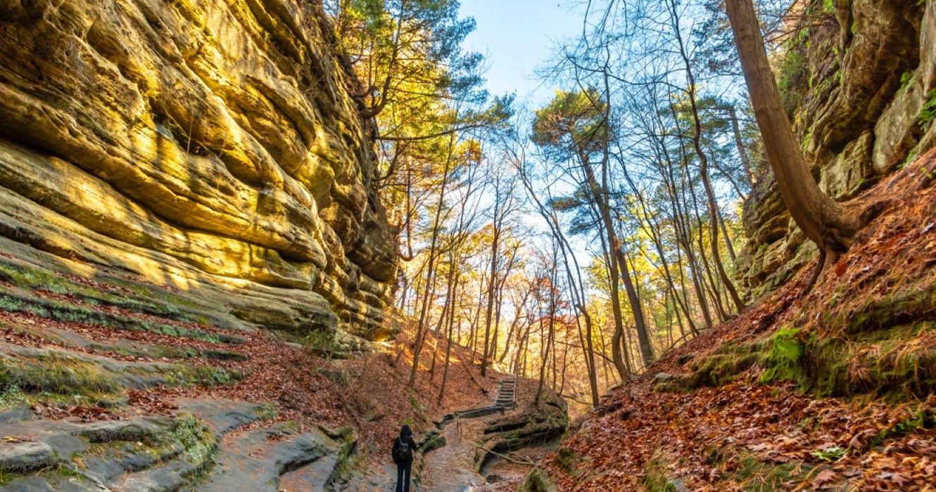 Starved Rock State Park, a great spot to view the best fall foliage, Illinois