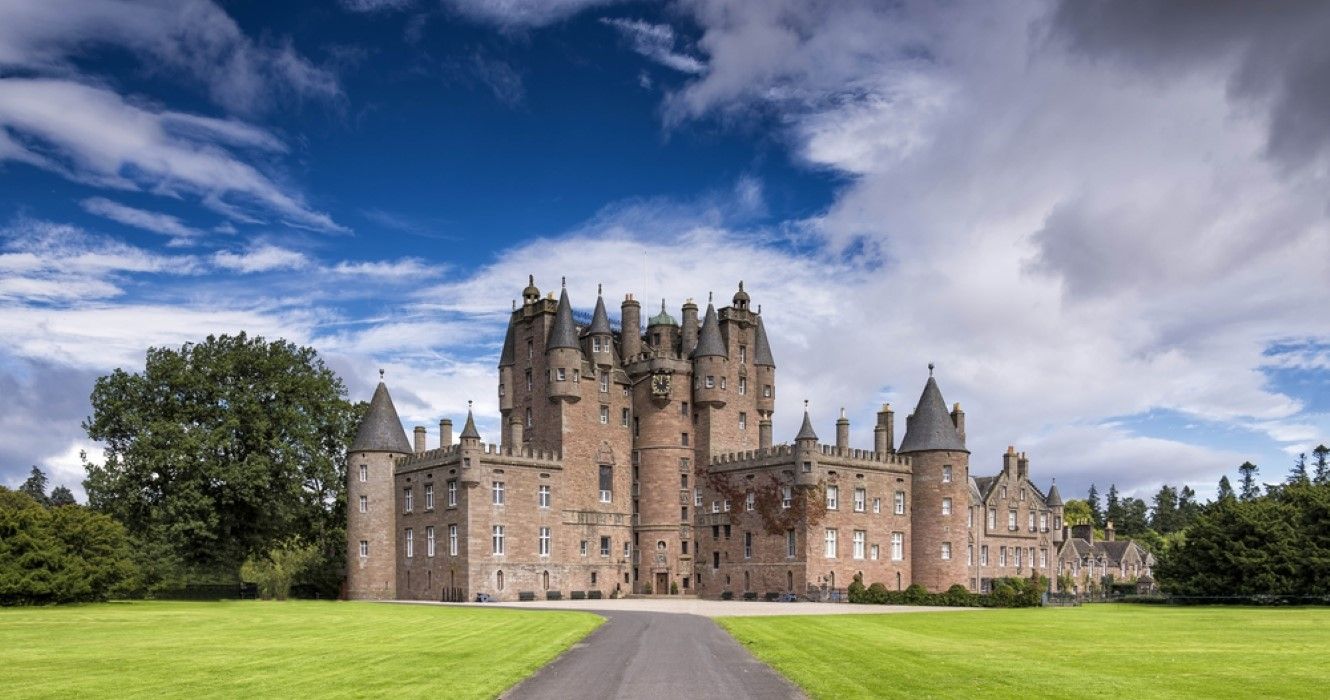 View of Glamis Castle in Scotland