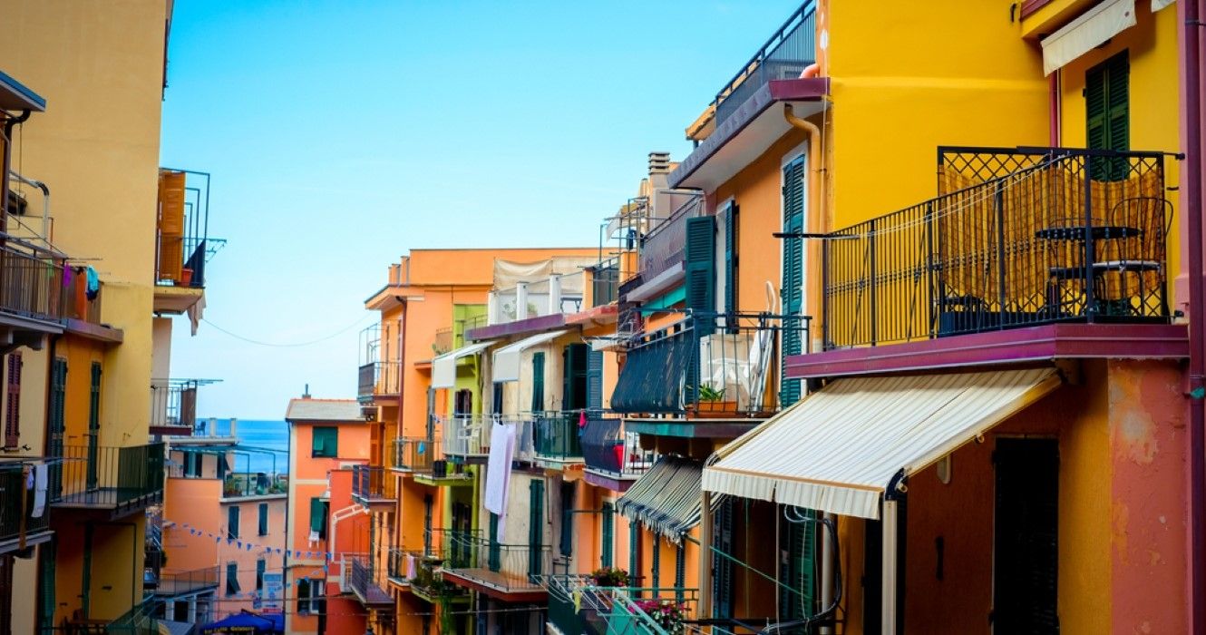Colorful buildings in Cinque Terre of Italy