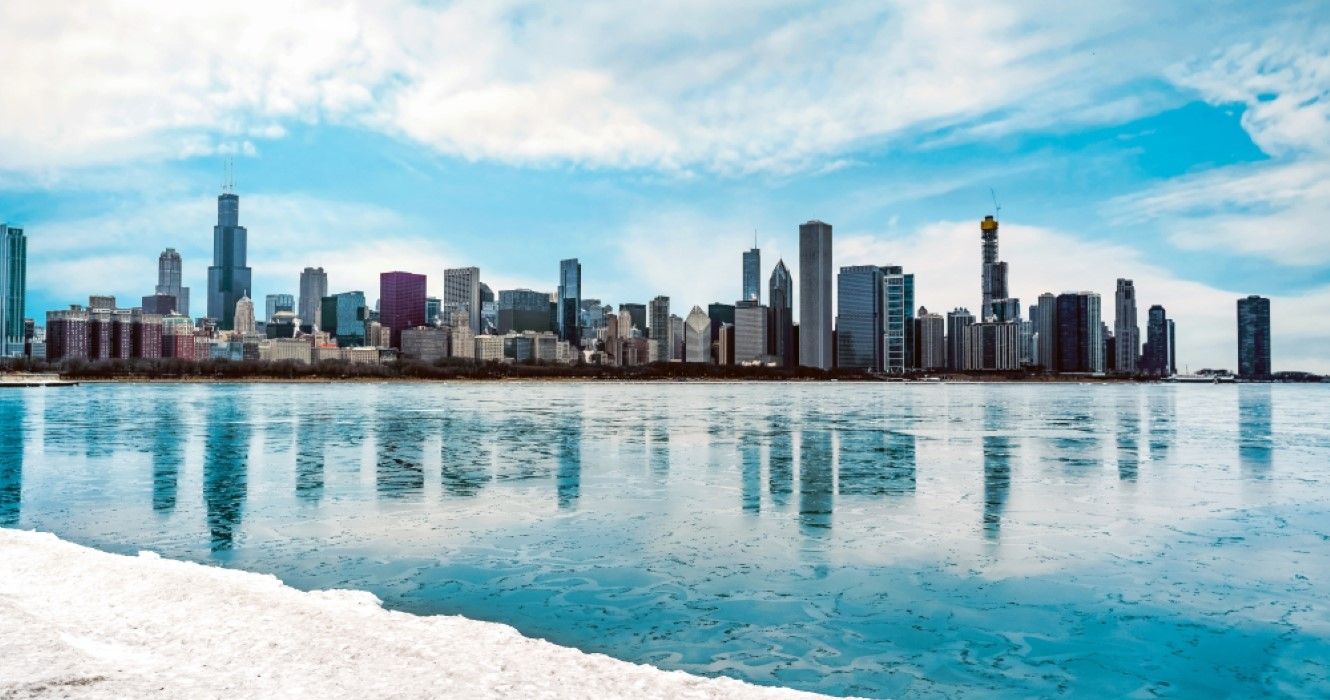 Frozen Lake Michigan in Chicago, Florida