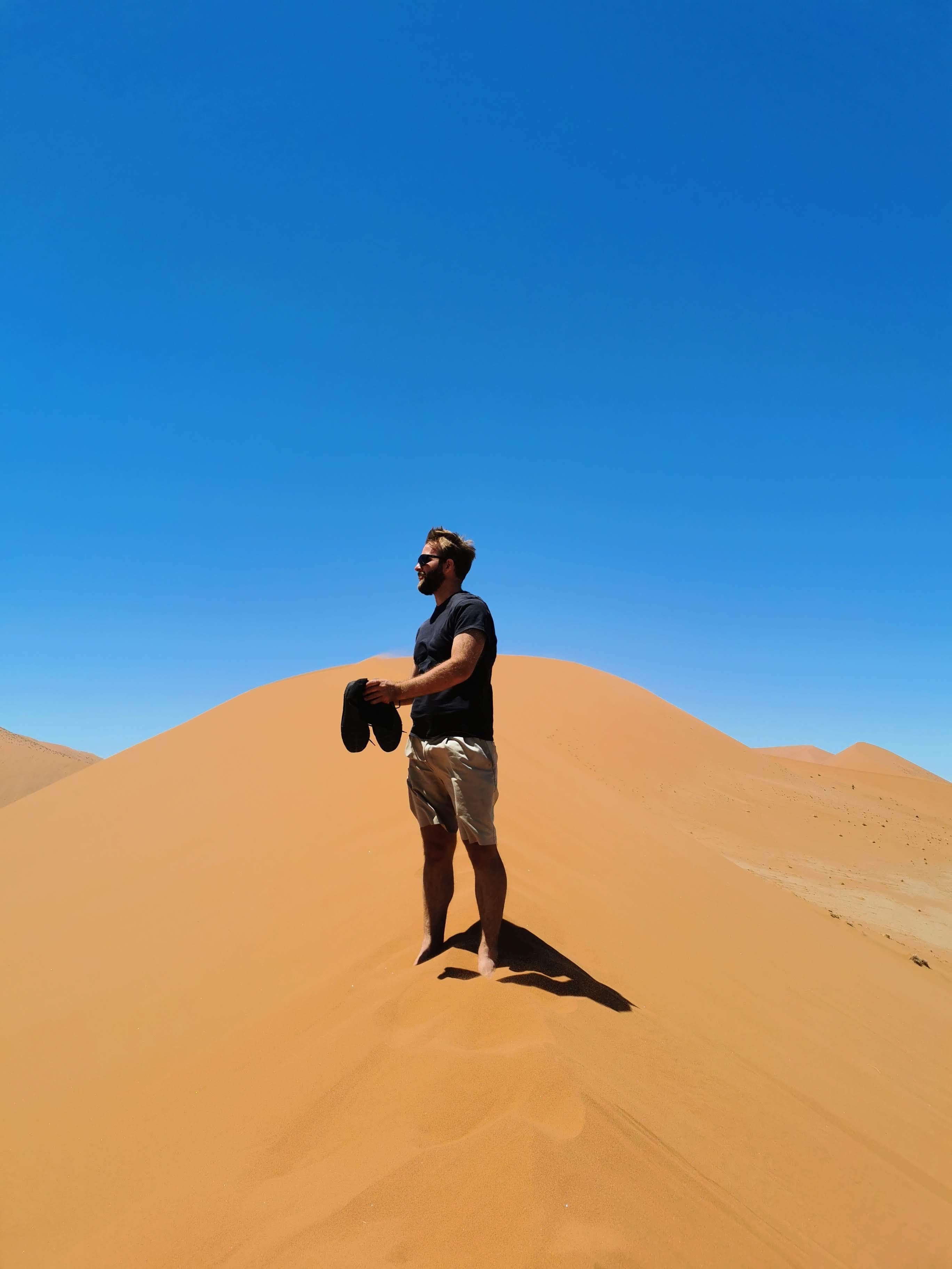 Tourist Climbing Dune 45