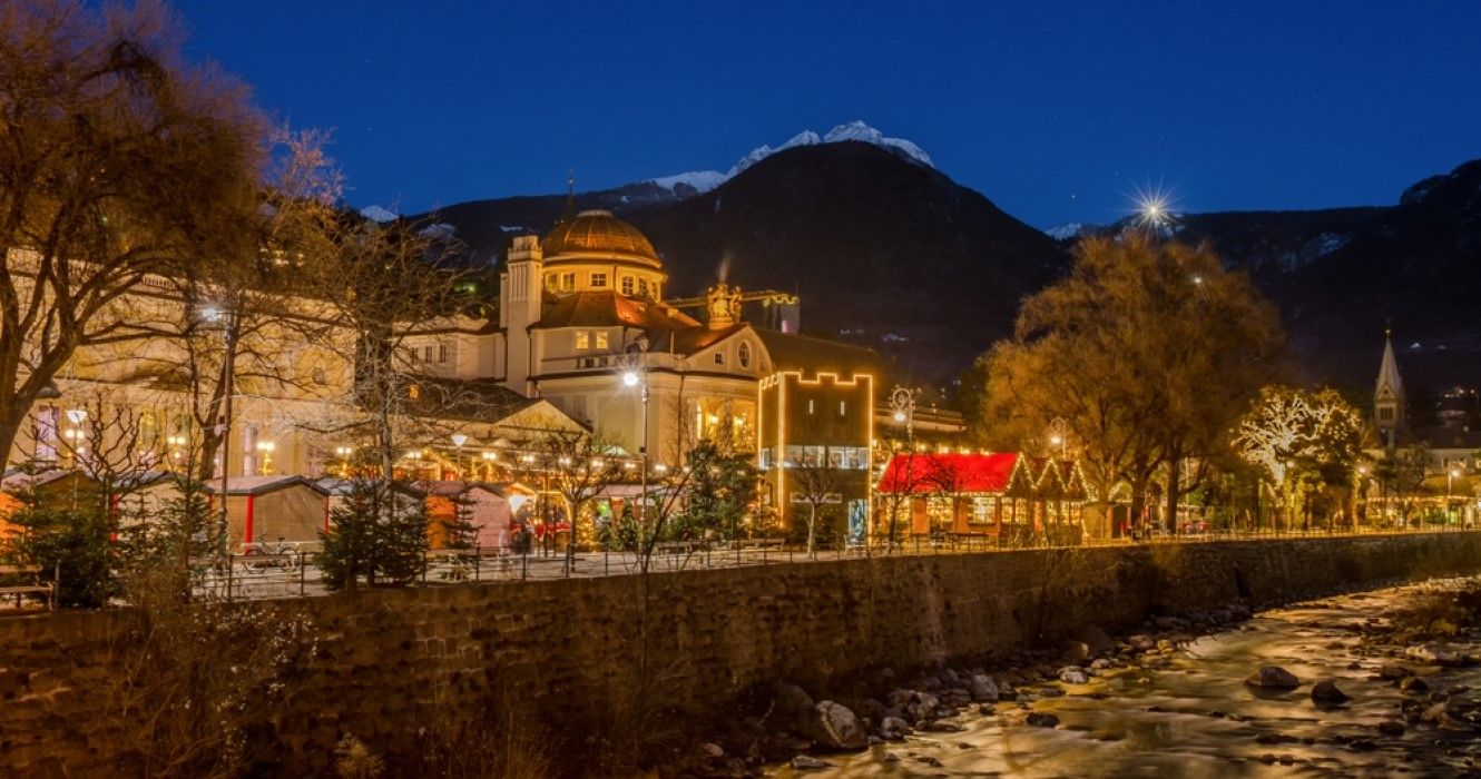 Merano in South Tyrol, Italy, during Christmas