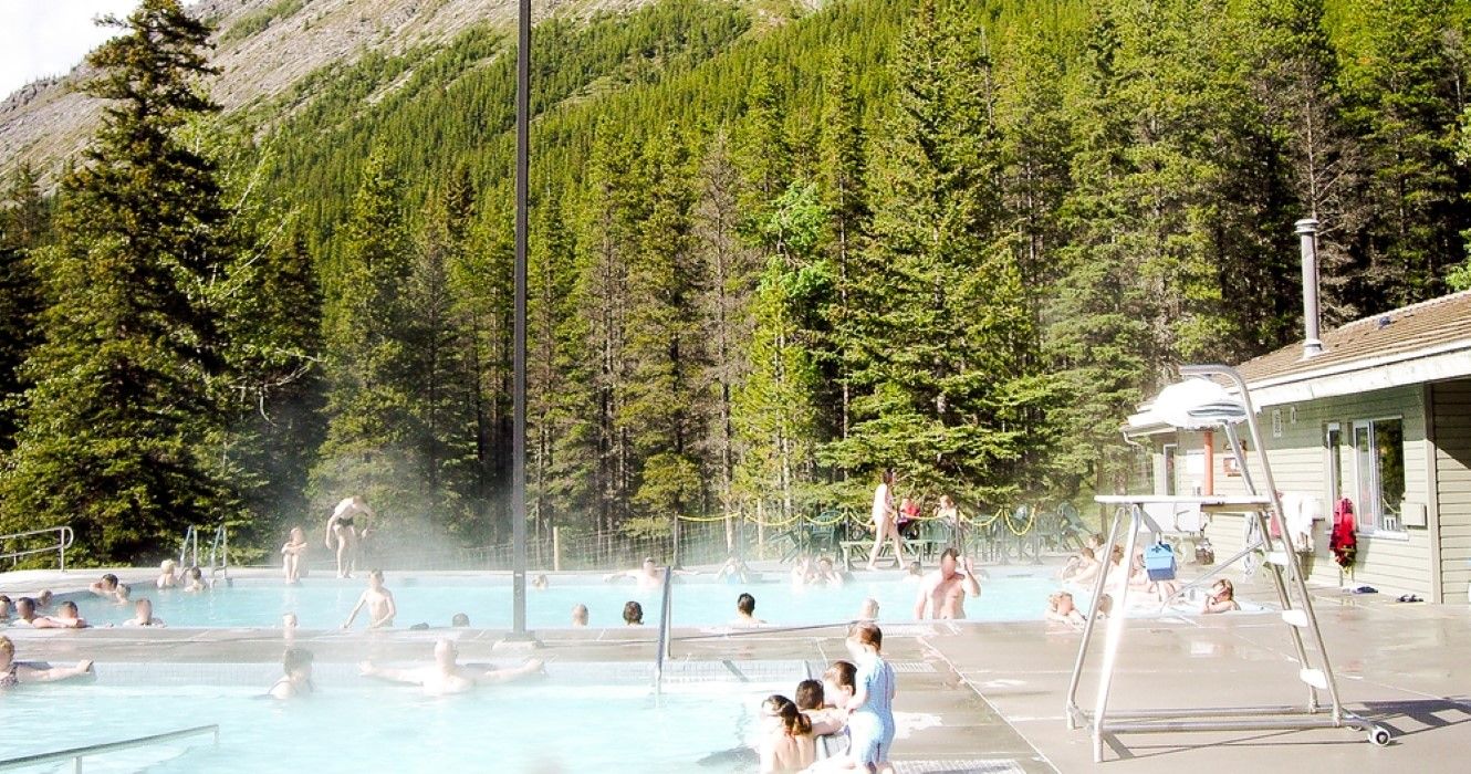 Miette Hot springs, Jasper in the Spring, Canadian Rockies, Alberta, Canada