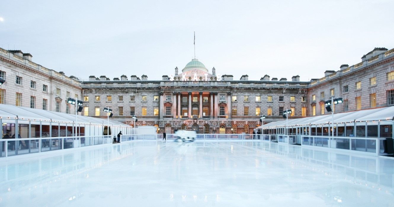 Somerset House ice rink in Strand, London