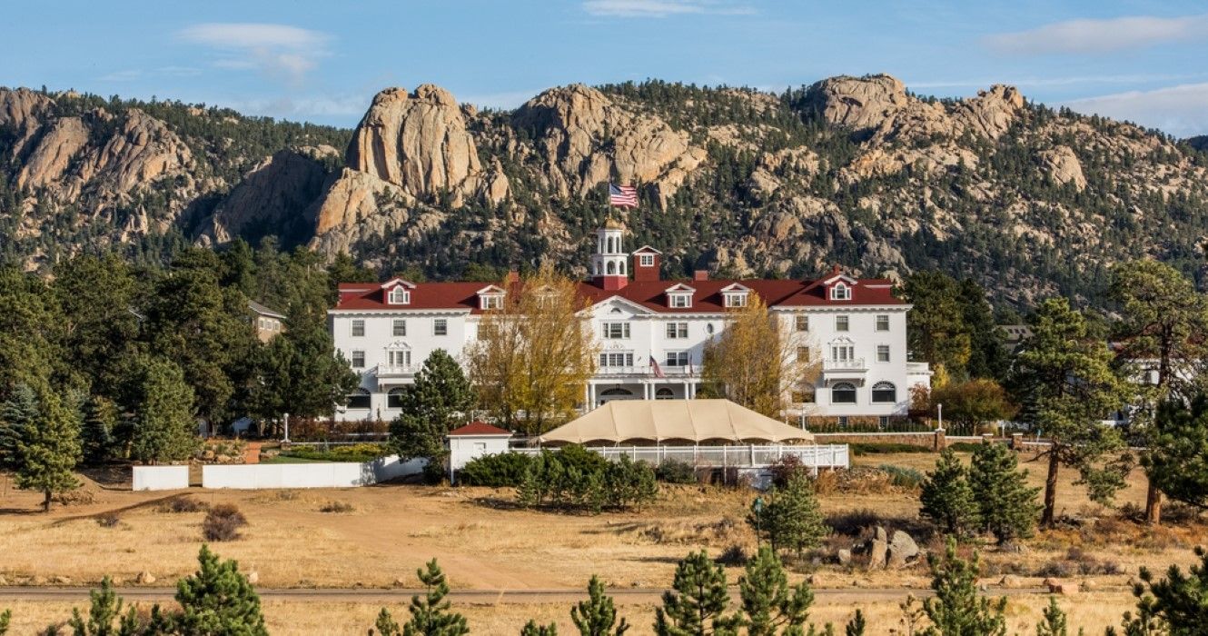 The Stanley Hotel at the gateway to Rocky Mountain National Park, Estes Park, Colorado