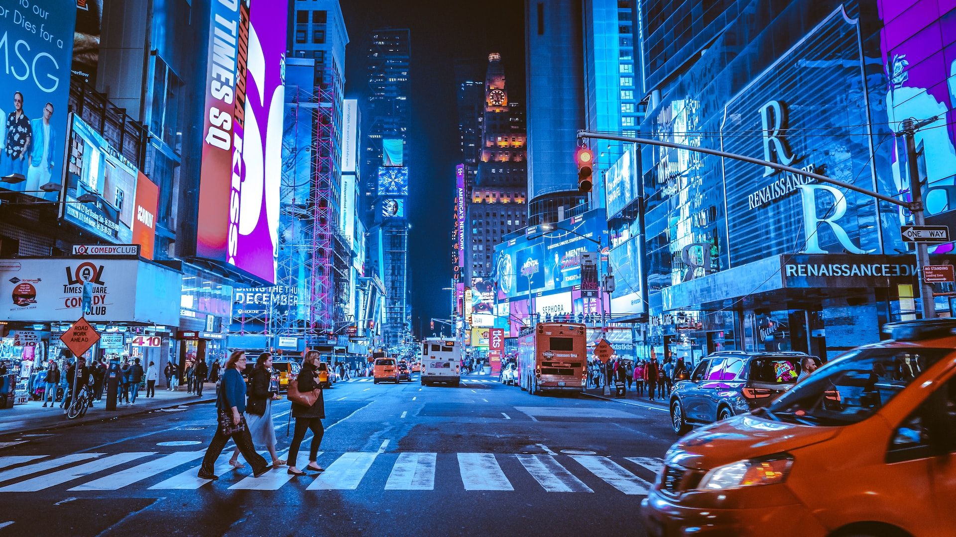 Timess Square NYC at night