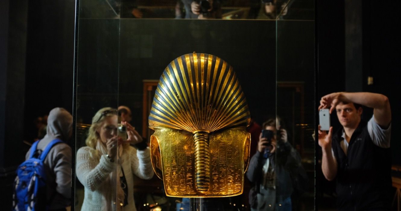 Tutankhamun’s mask in Egyptian Musuem, Cairo, Egypt