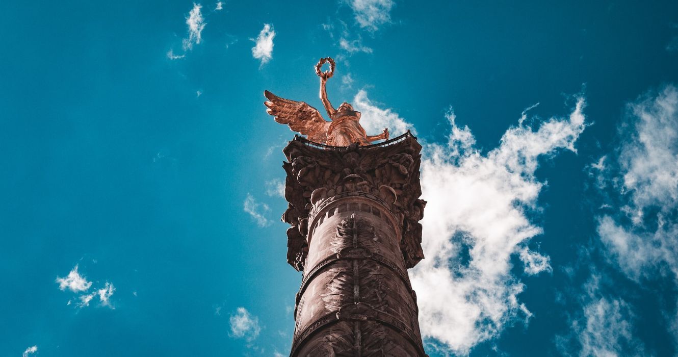 View of a statue in CDMX Mexico