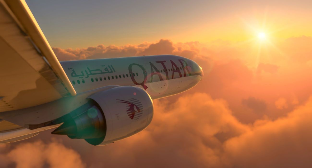 Boeing 777 Qatar Airways flying