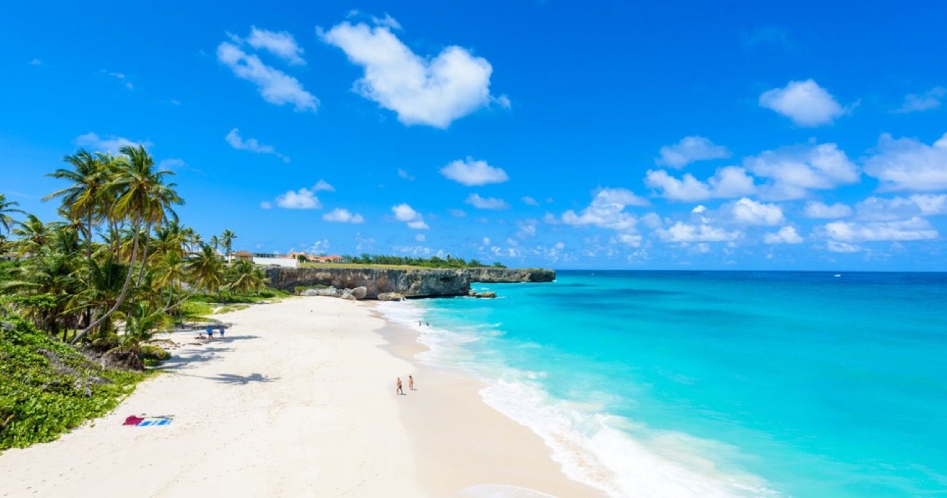 View of the beach and ocean at Bottom Bay, Barbados 