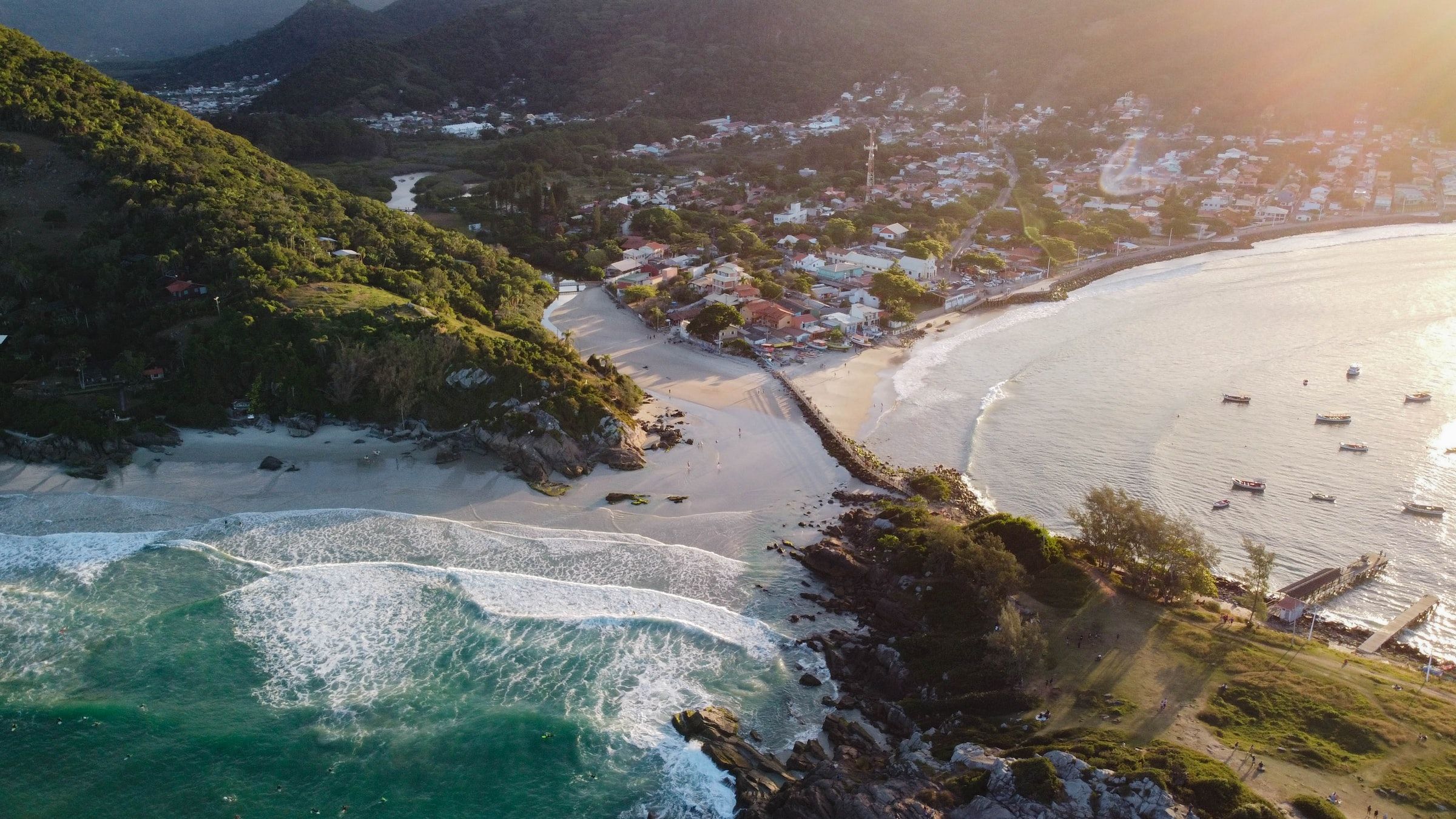 aerial view of Florianopolis, Brazil