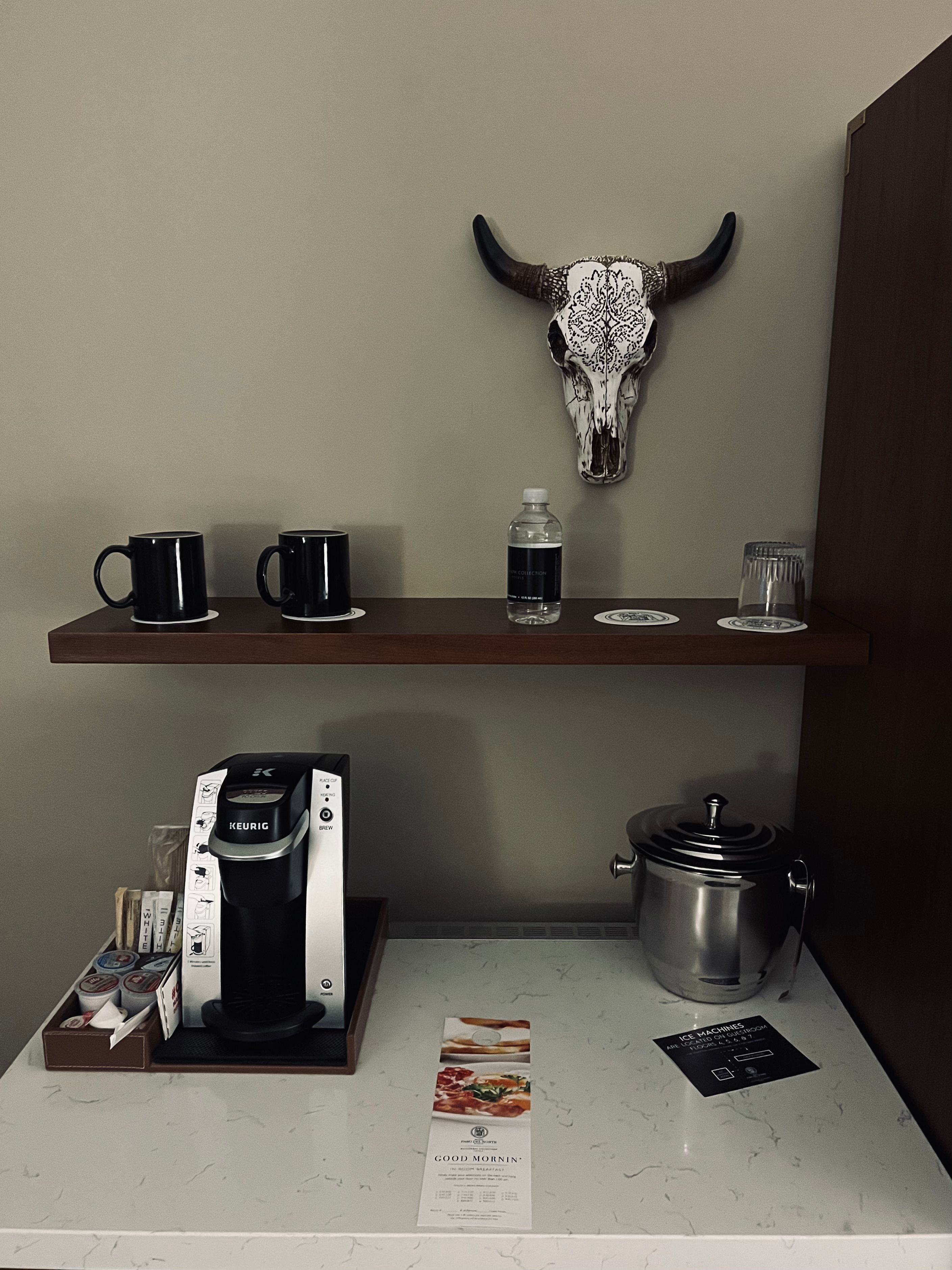 Hotel Paso del Norte in-room coffee machine 