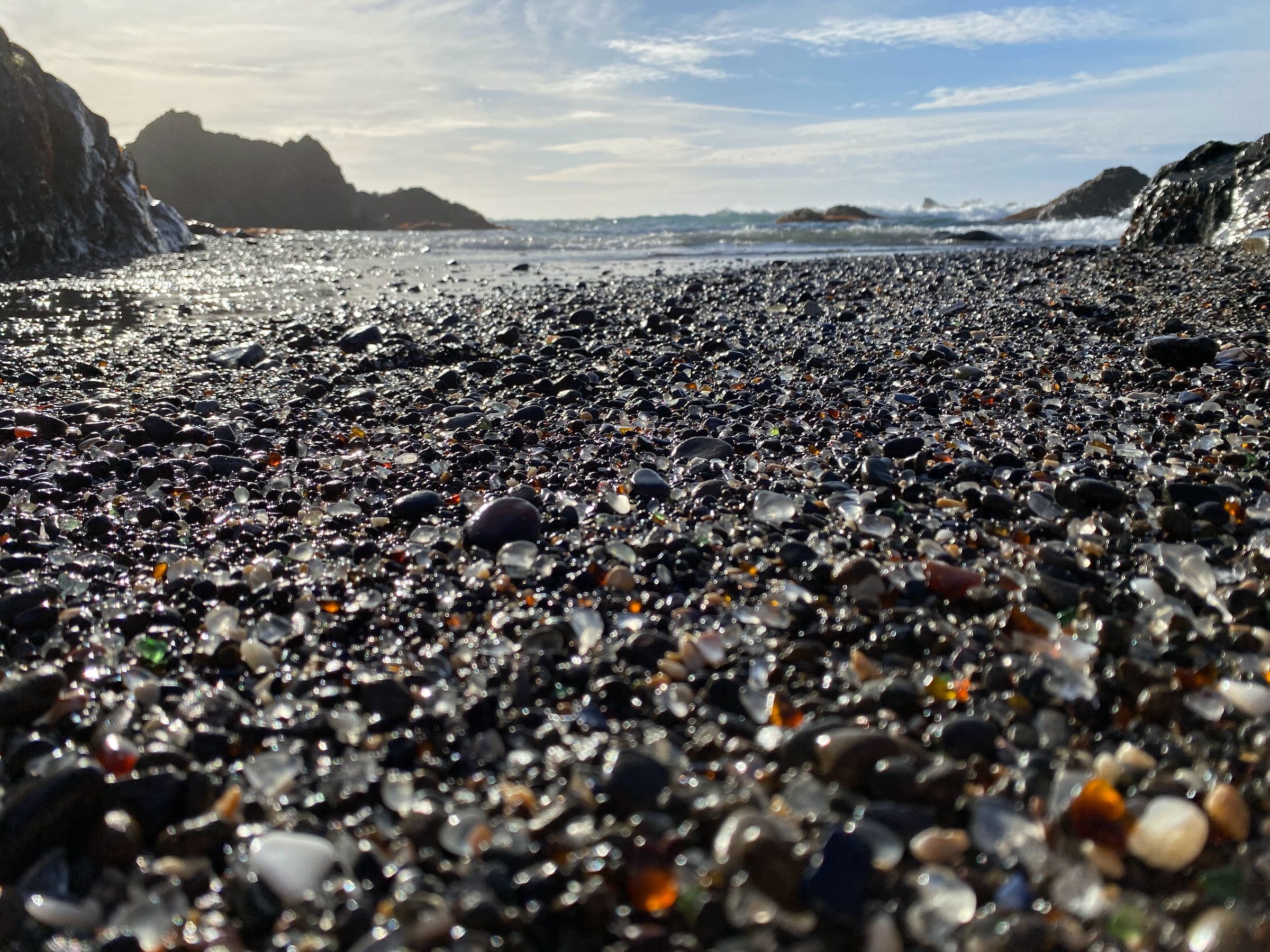 Glass Beach in Fort Bragg, Mendocino County California