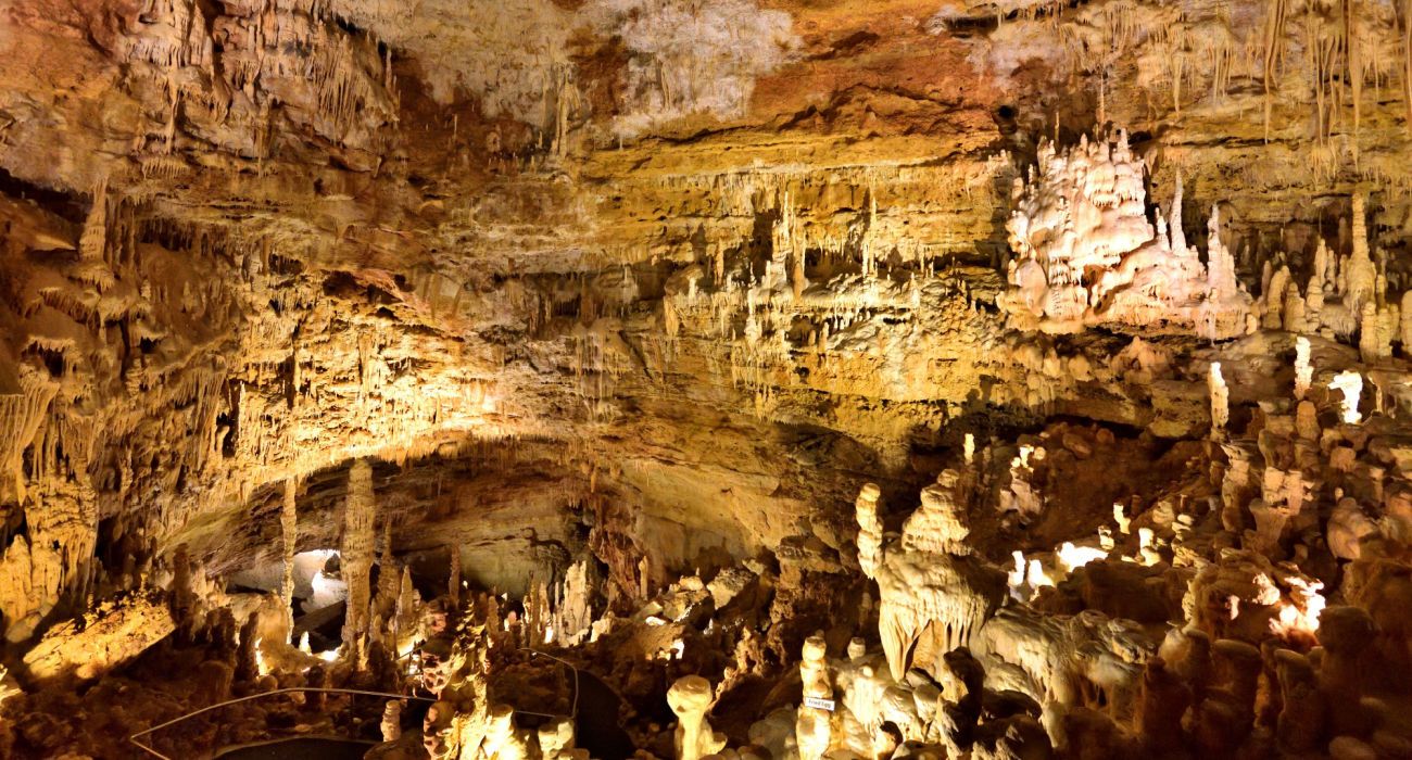 Illuminated Cave formations
