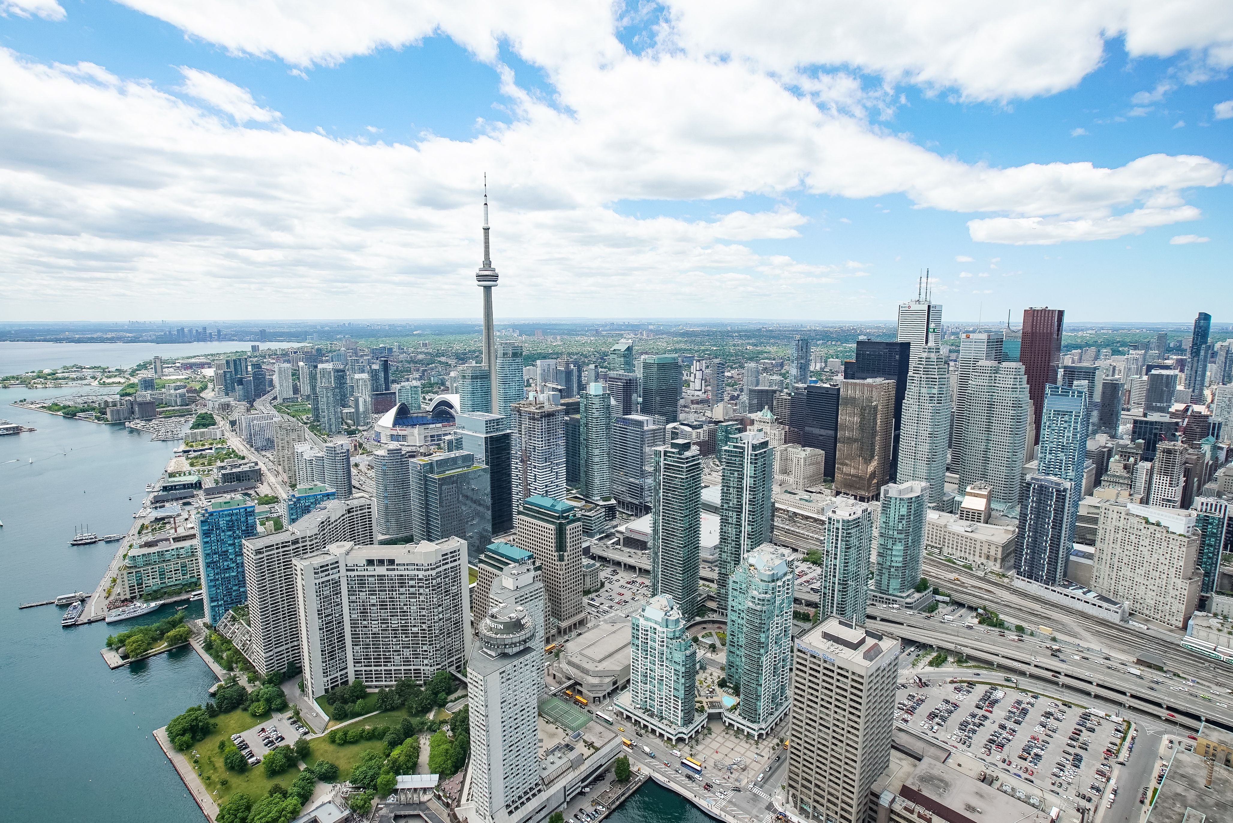 an aerial view of toronto
