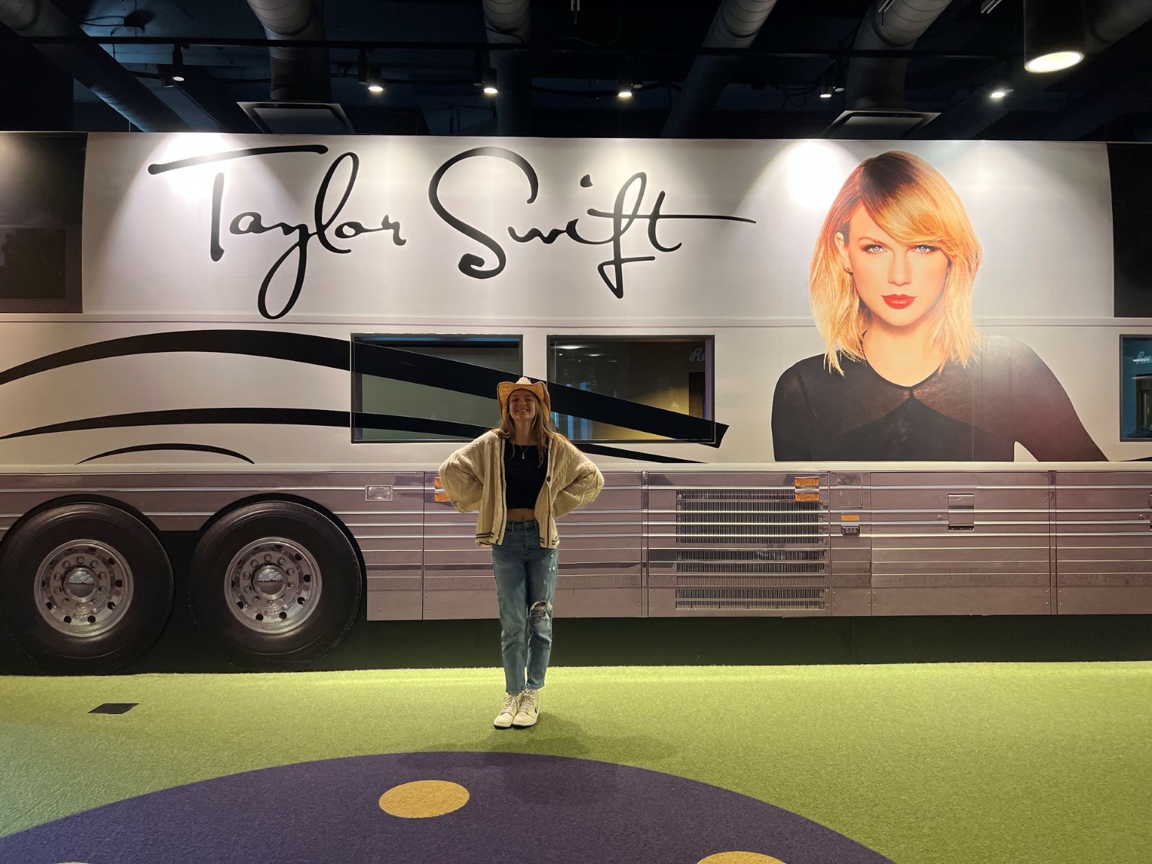A teen enjoys the Taylor Swift Education Center at the Country Music Hall of Fame and Museum.