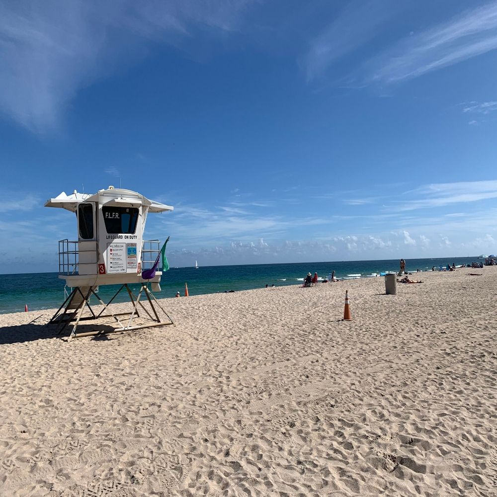 A lifeguard on duty at Fort Lauderdale Beach.
