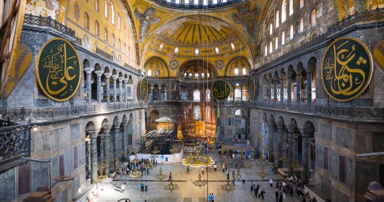 Ancient basilica Hagia Sophia in Istanbul, Turkey