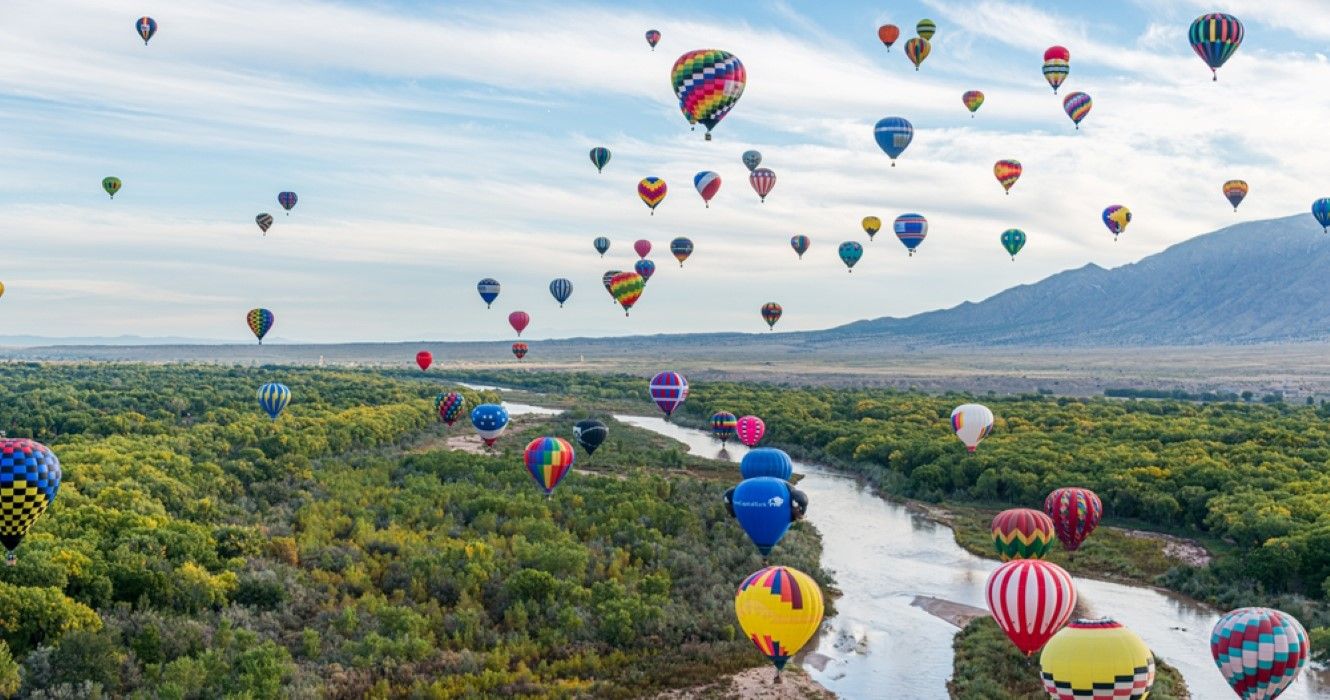Balloon Flight at the Albuquerque International Balloon Fiesta in Albuquerque, New Mexico