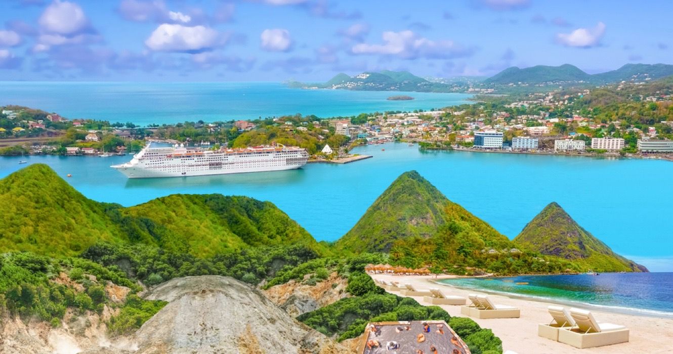 Beach in St Lucia, Caribbean Islands