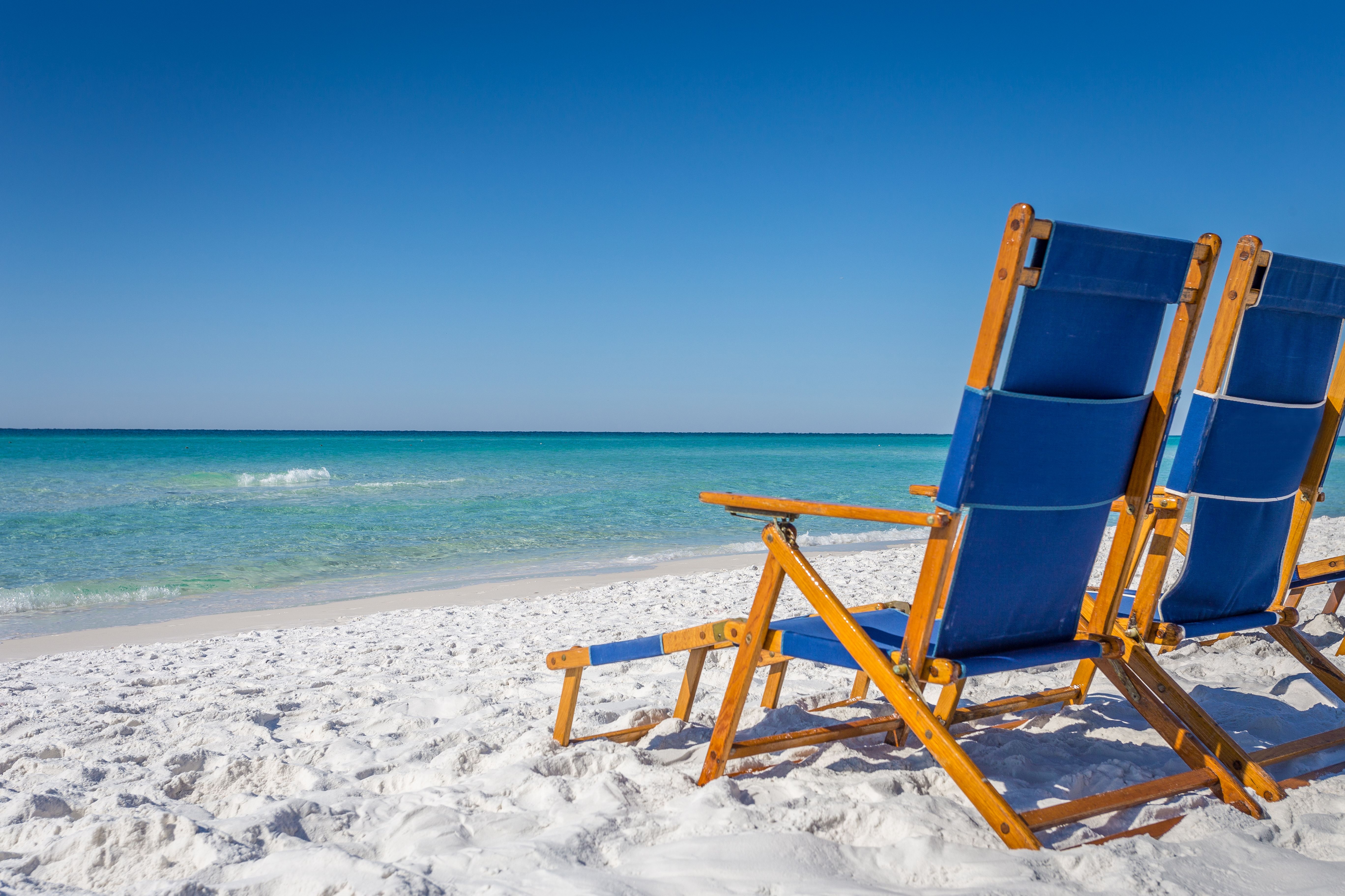 Chairs on the beach in Destin