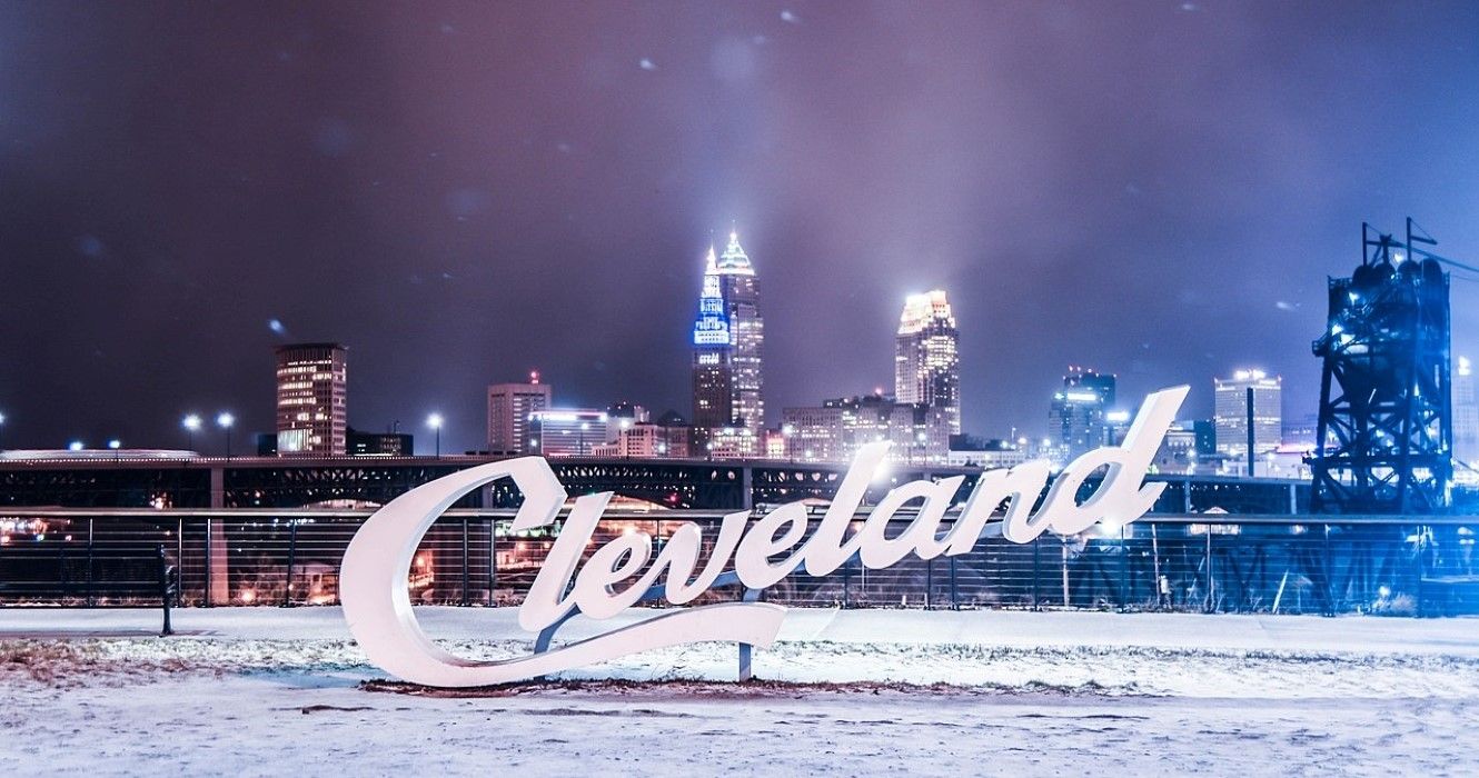 Cleveland sign in Tremont, Cleveland, Ohio