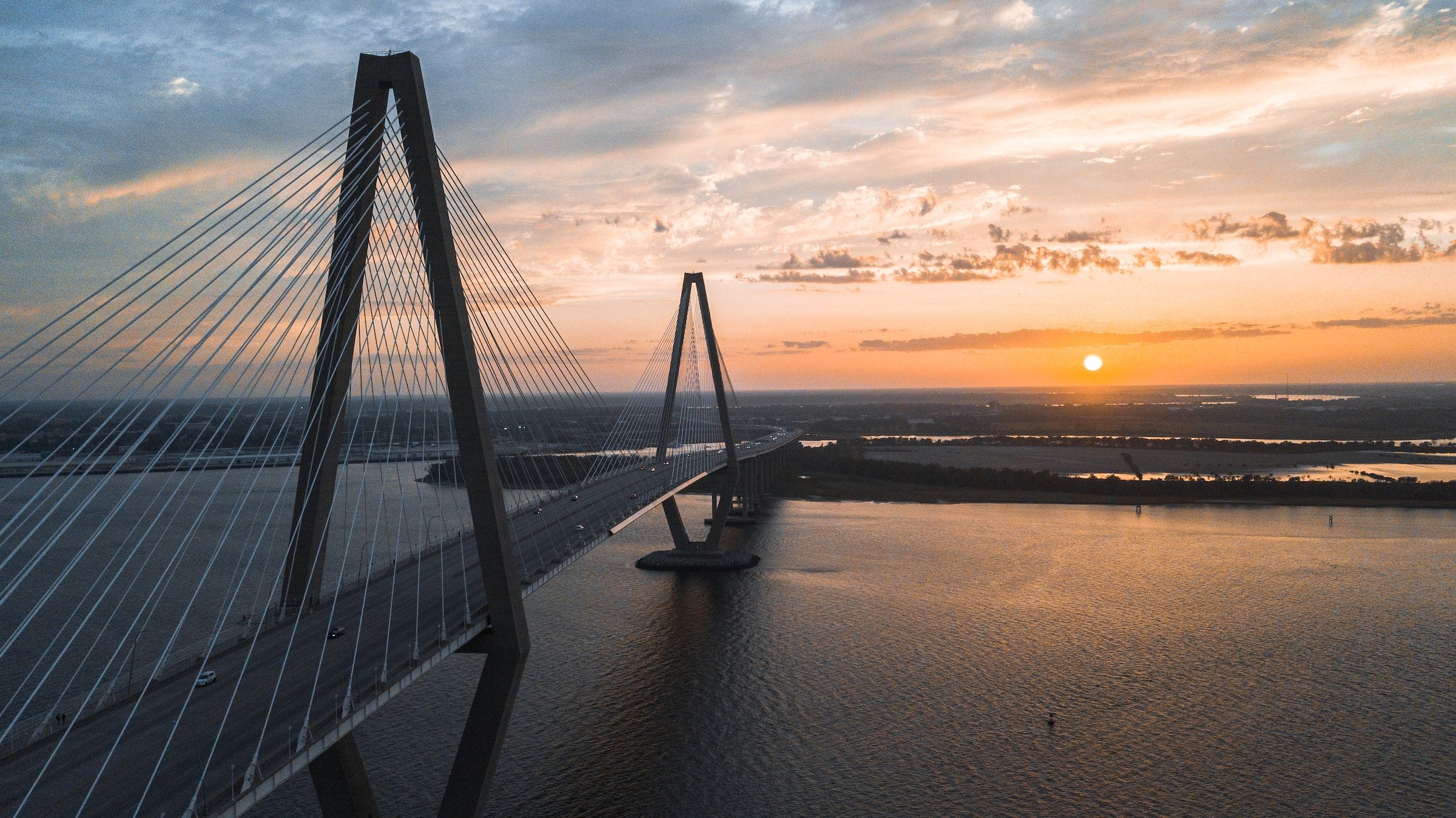 Ravenel Bridge sunset, Charleston SC