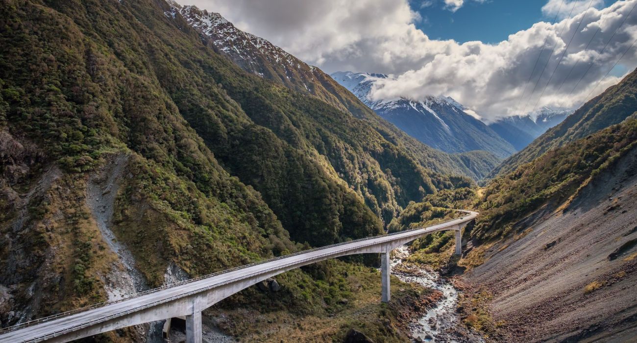 Lookout of The Otira Viaduct. Arthur's Pass National Park