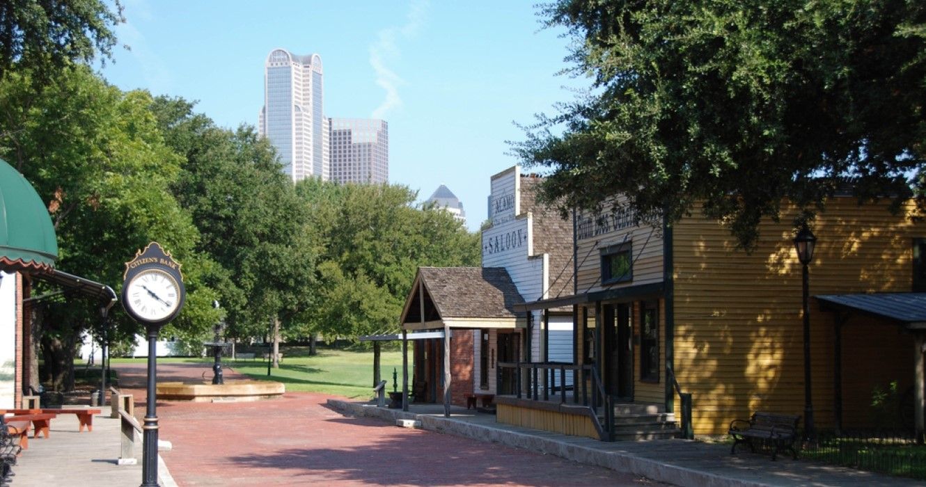 Main street in the Dallas Heritage Village, Dallas, Texas