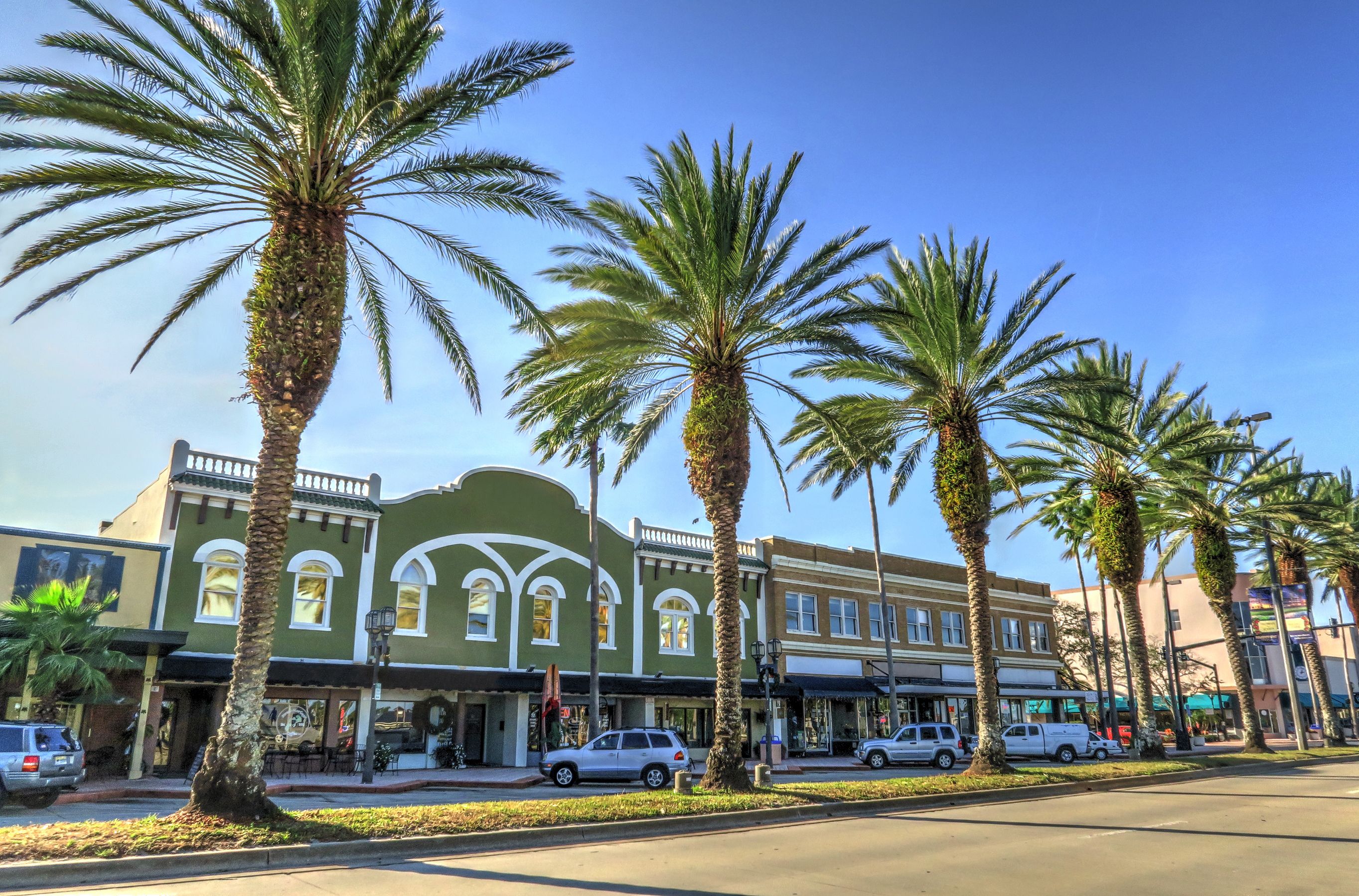 Main strip in downtown Daytona Beach
