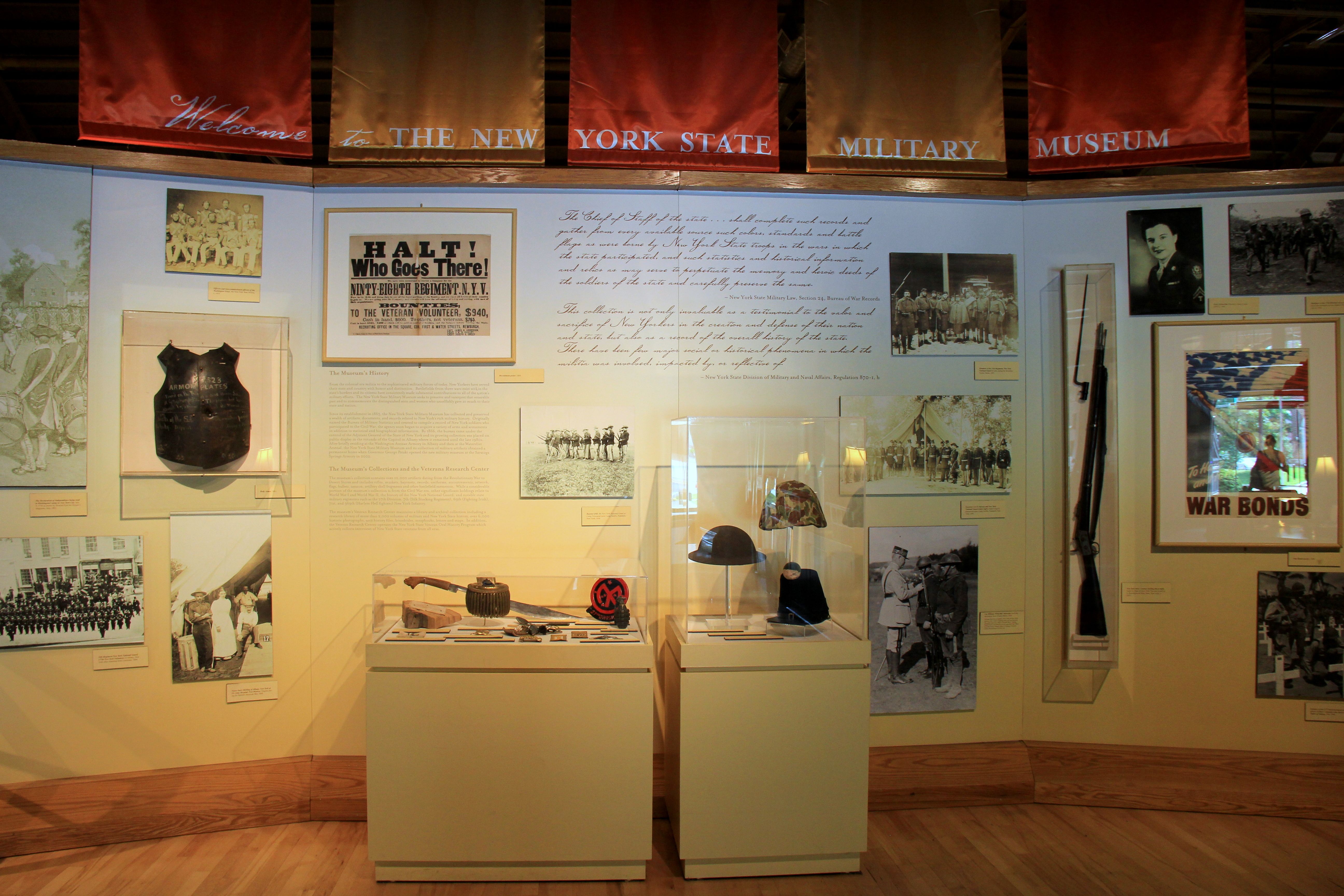 New York State Military Museum war exhibit