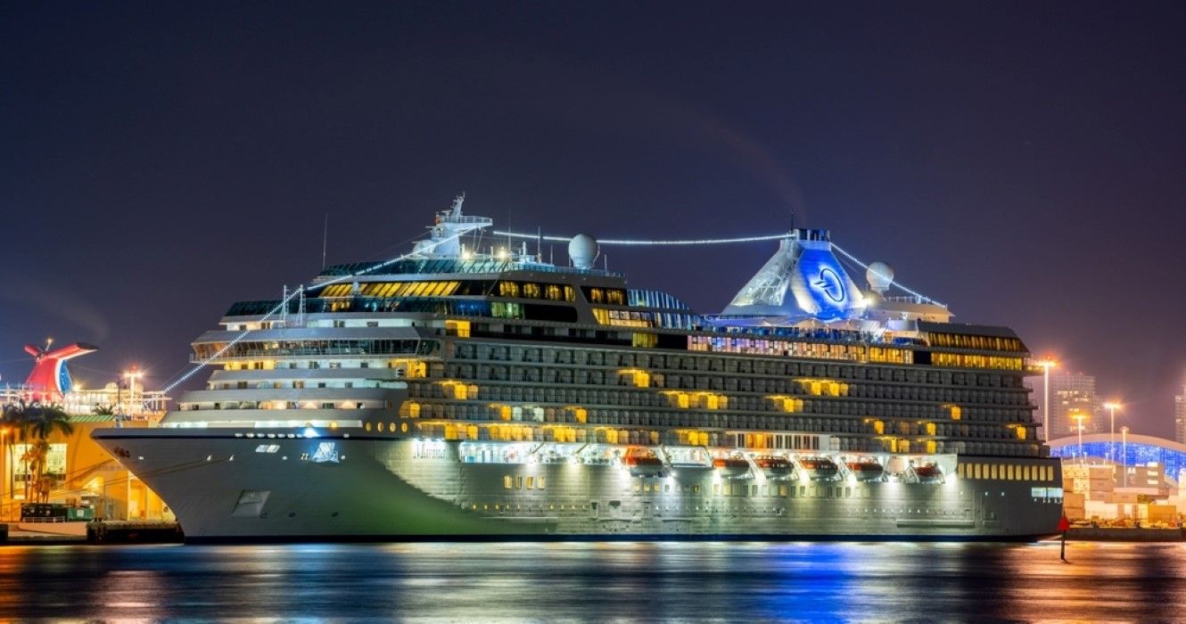 A docked Oceania Cruise Ship