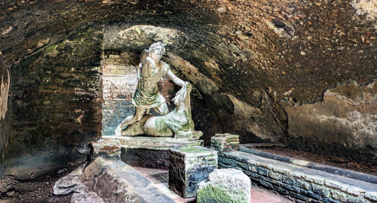 Statue of the god Mithras in a Mithraeum