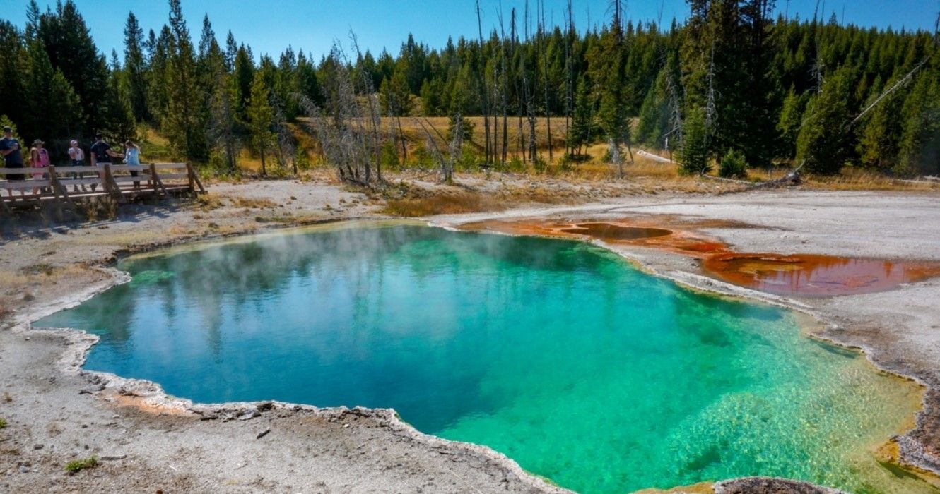 West Thumb Geyser in the Yellowstone National Park