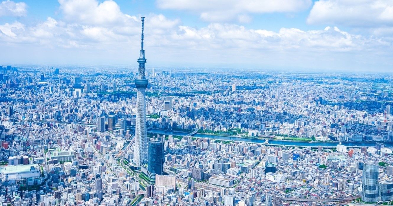 Aerial photo of Tokyo Skytree