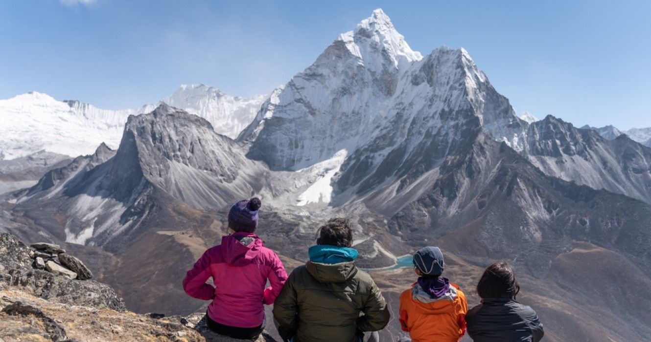 Ama Dablam mountain view from Nangkart Shank view point, Dingboche village, Nepal