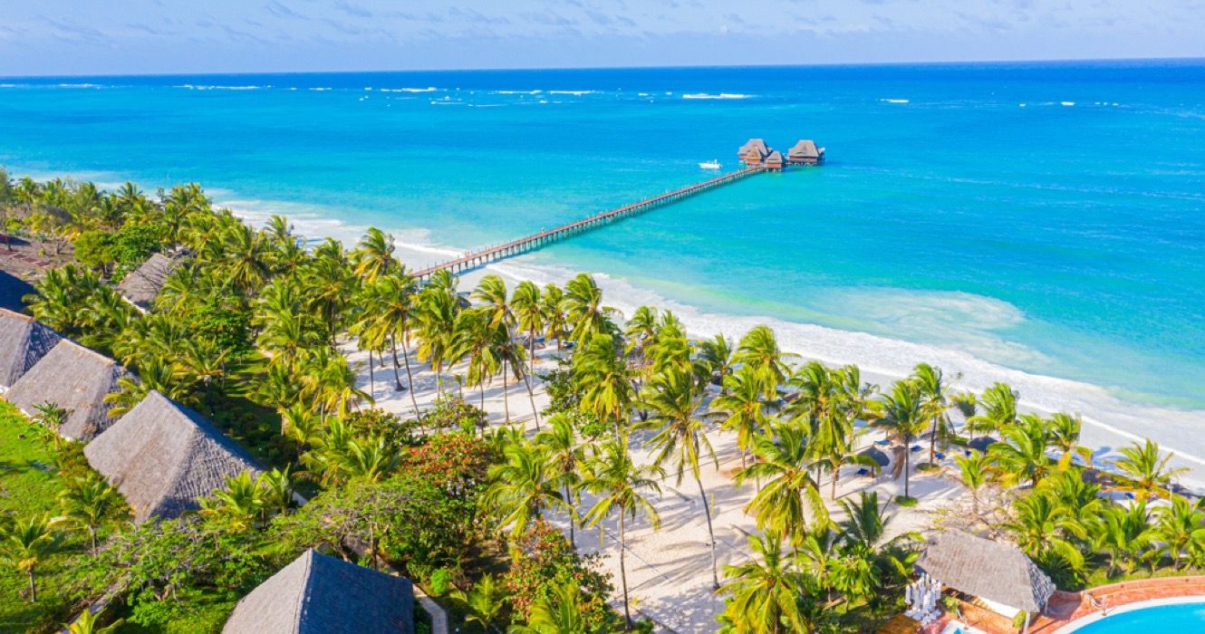 Beach in Zanzibar Island, one of the most beautiful places in Tanzania